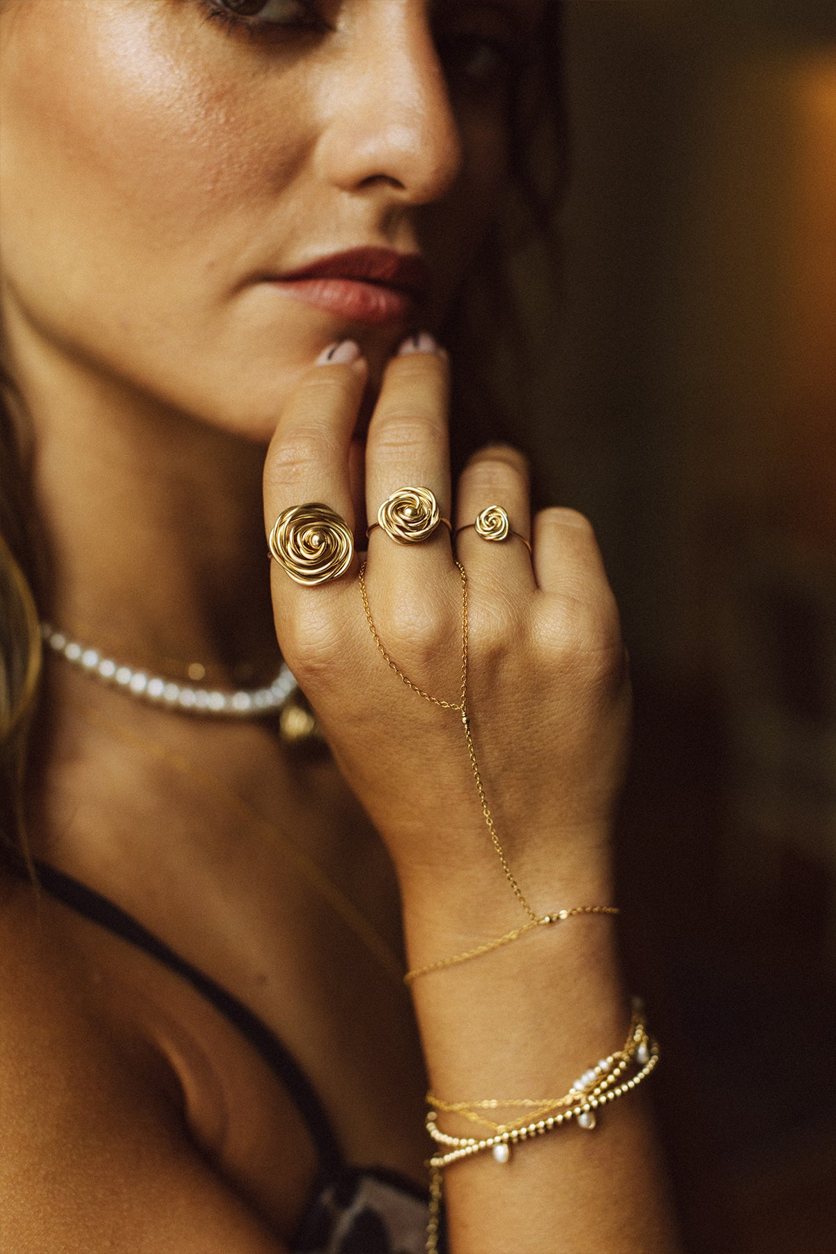 Moyenne Bague Rosa - Or