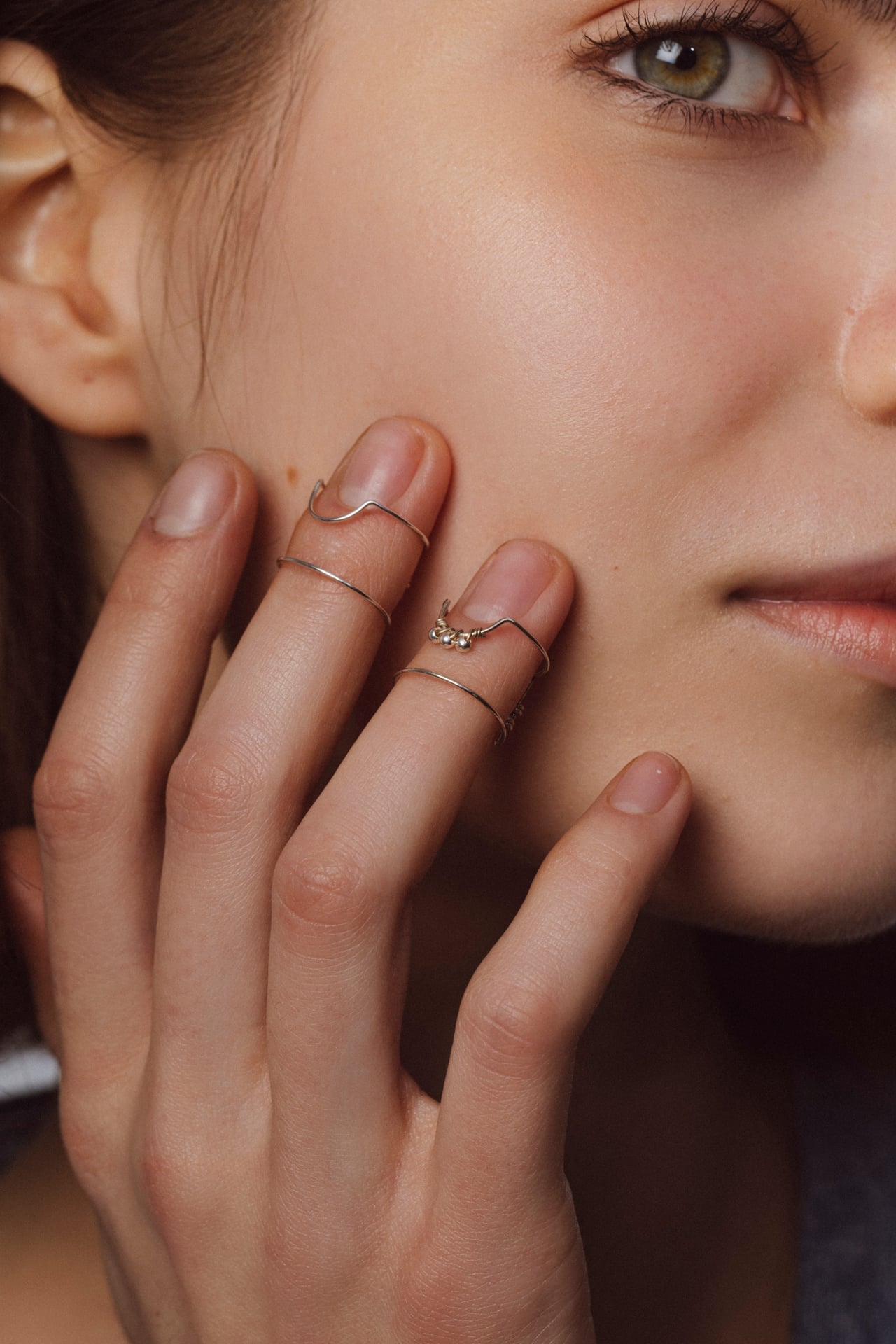 Bague d'ongle Tissage - Argent