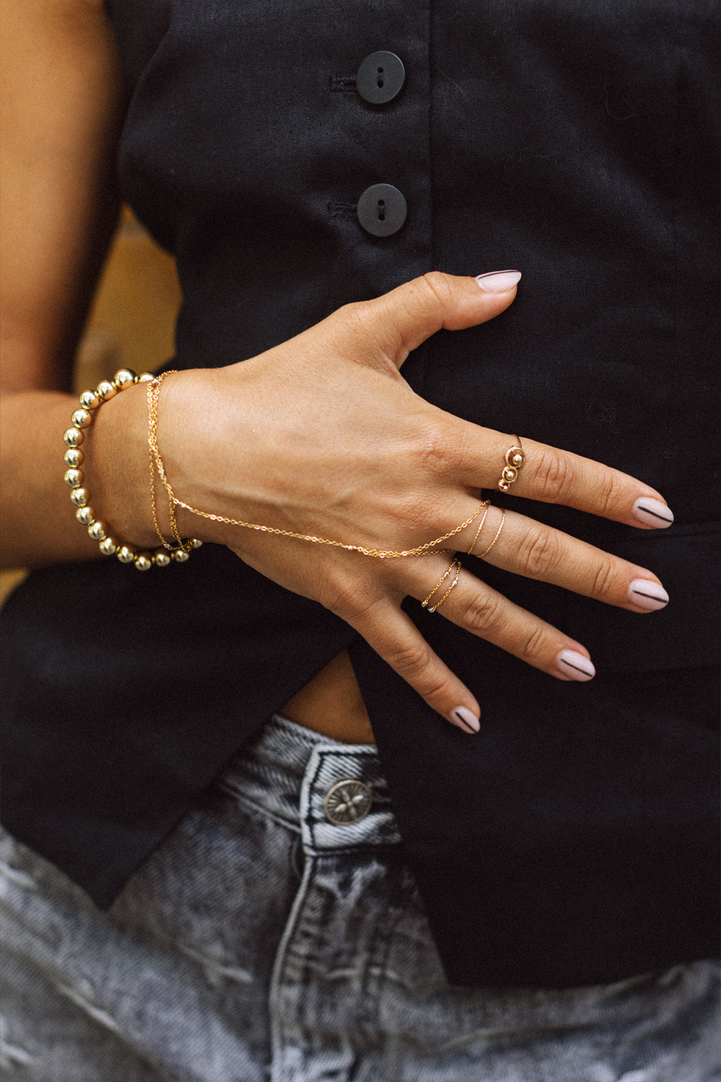 Bague triple Amélia - Or