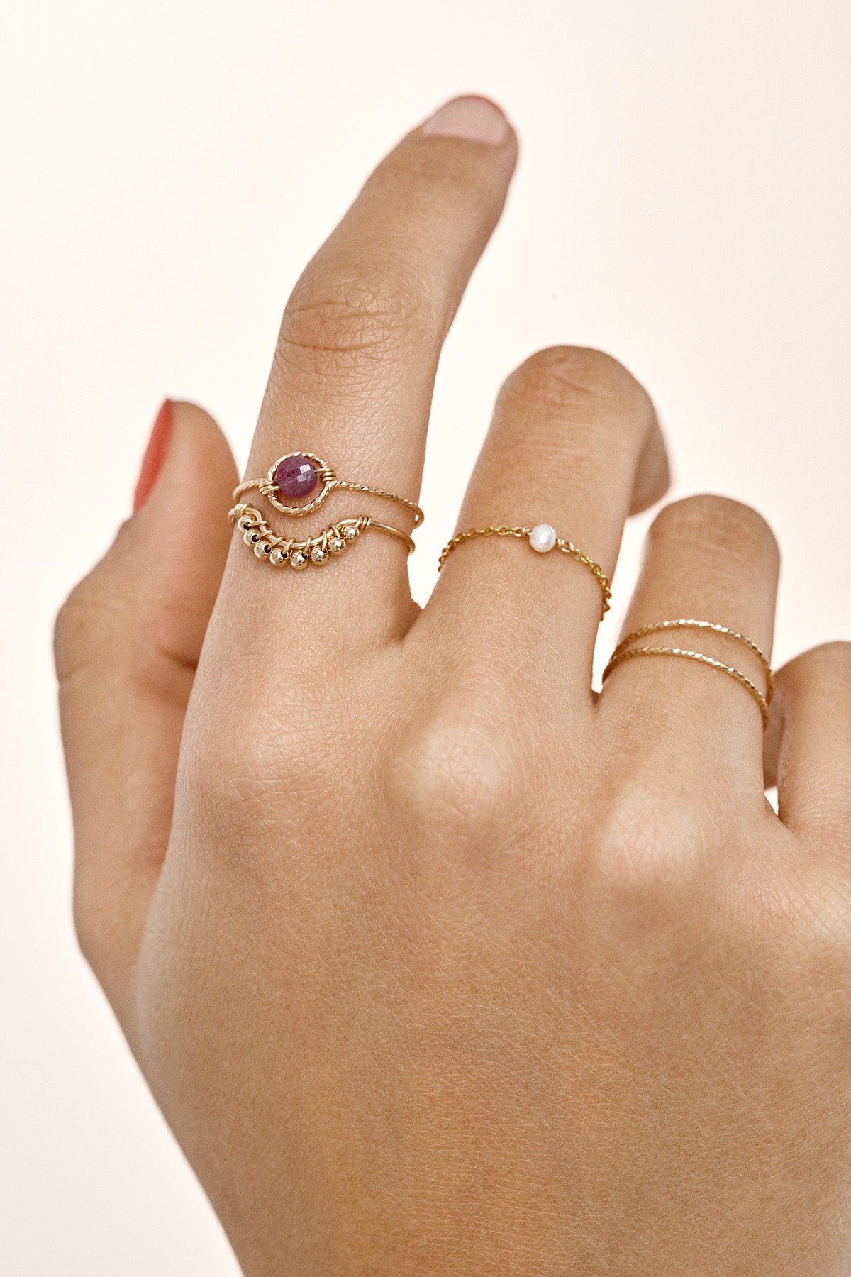 bague gold filled double éclat waterproof