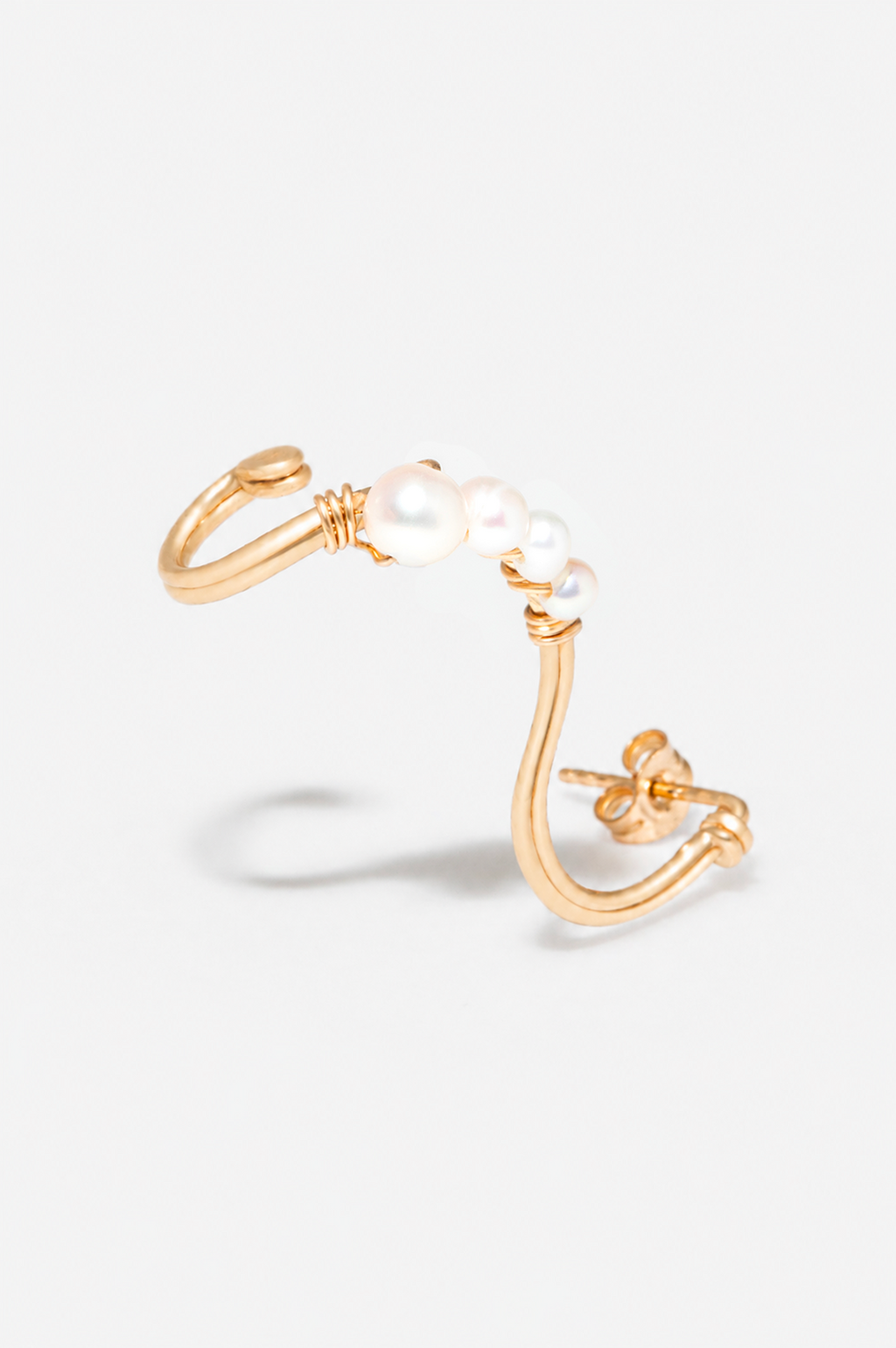 Bijou d'oreille Vague - Perle de culture