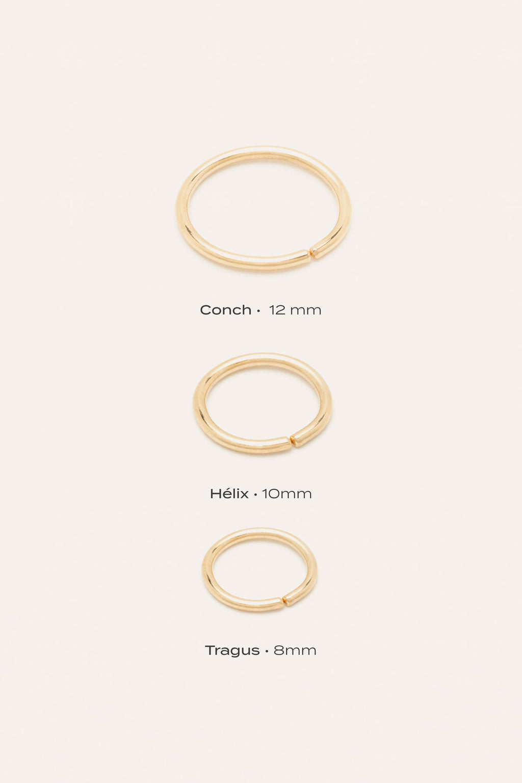Helix piercing ring - 750‰ Gold