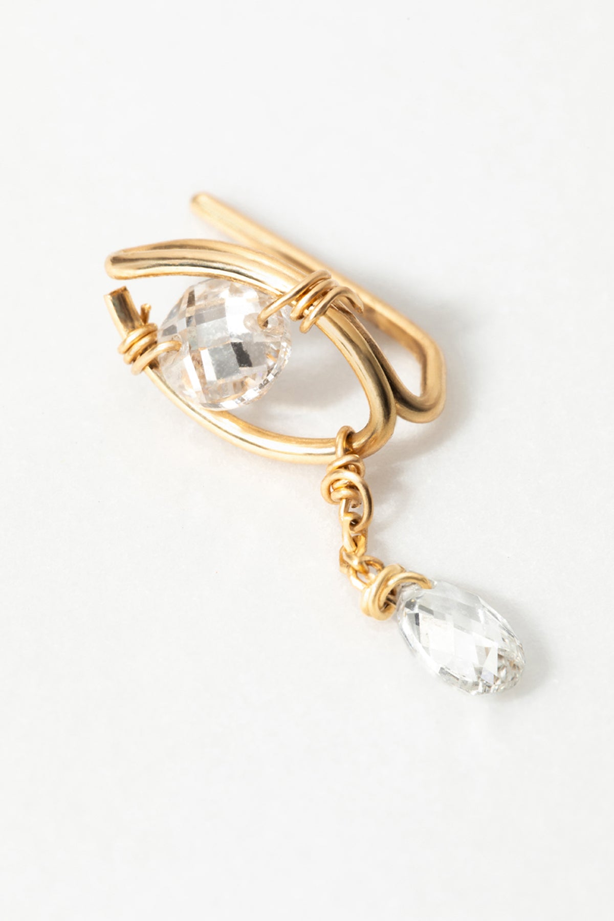 Climber pampille Kamsa - Or 750‰ Diamant blanc