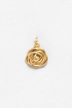 Pendentif Rosa moyen à plat, rose d'or de 1,3 à 1,5 cm