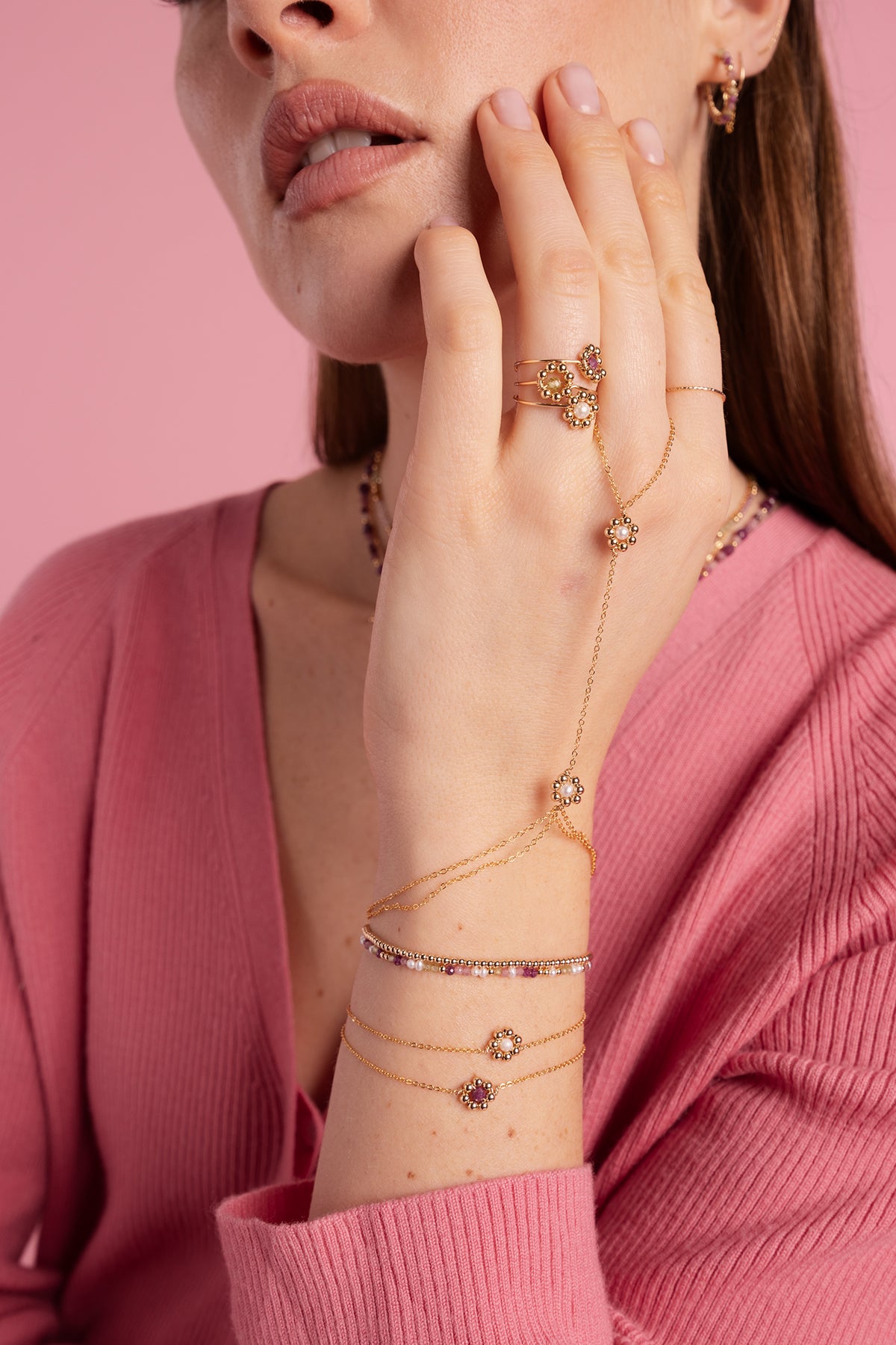 Daisy Bracelet - Cultured Pearl