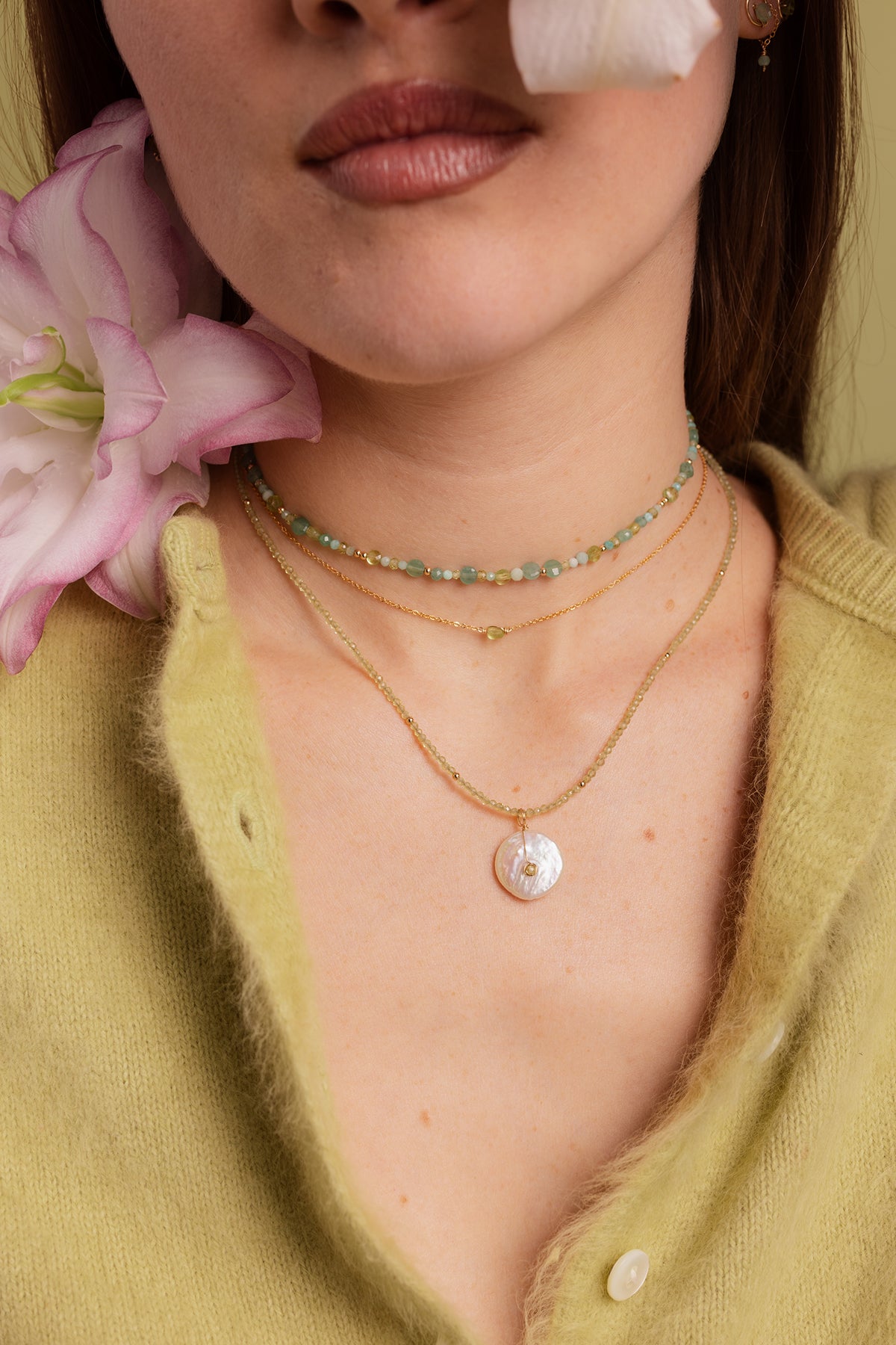 Pendentif Mirée - Peridot