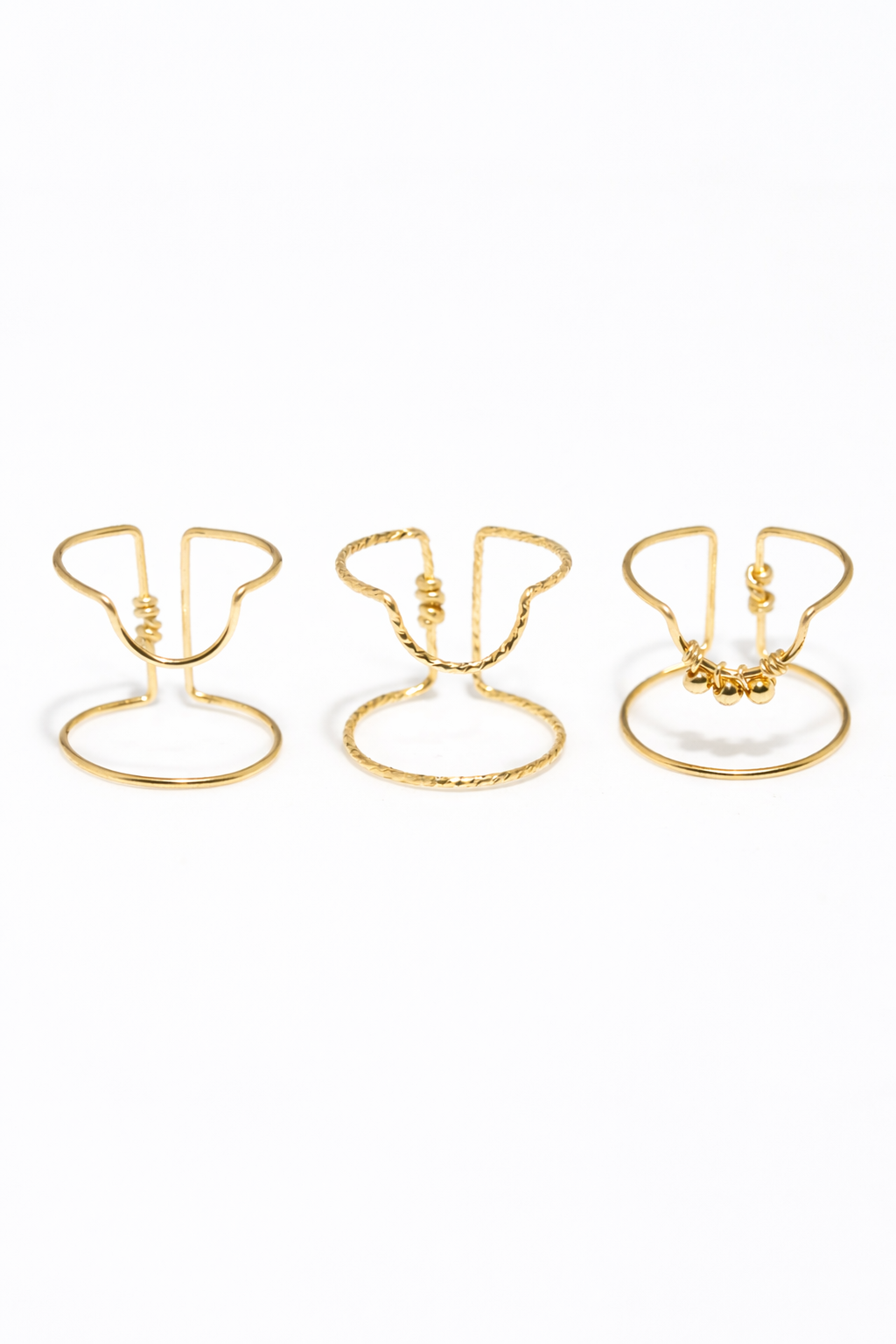 Coffret trio de bagues d'ongle