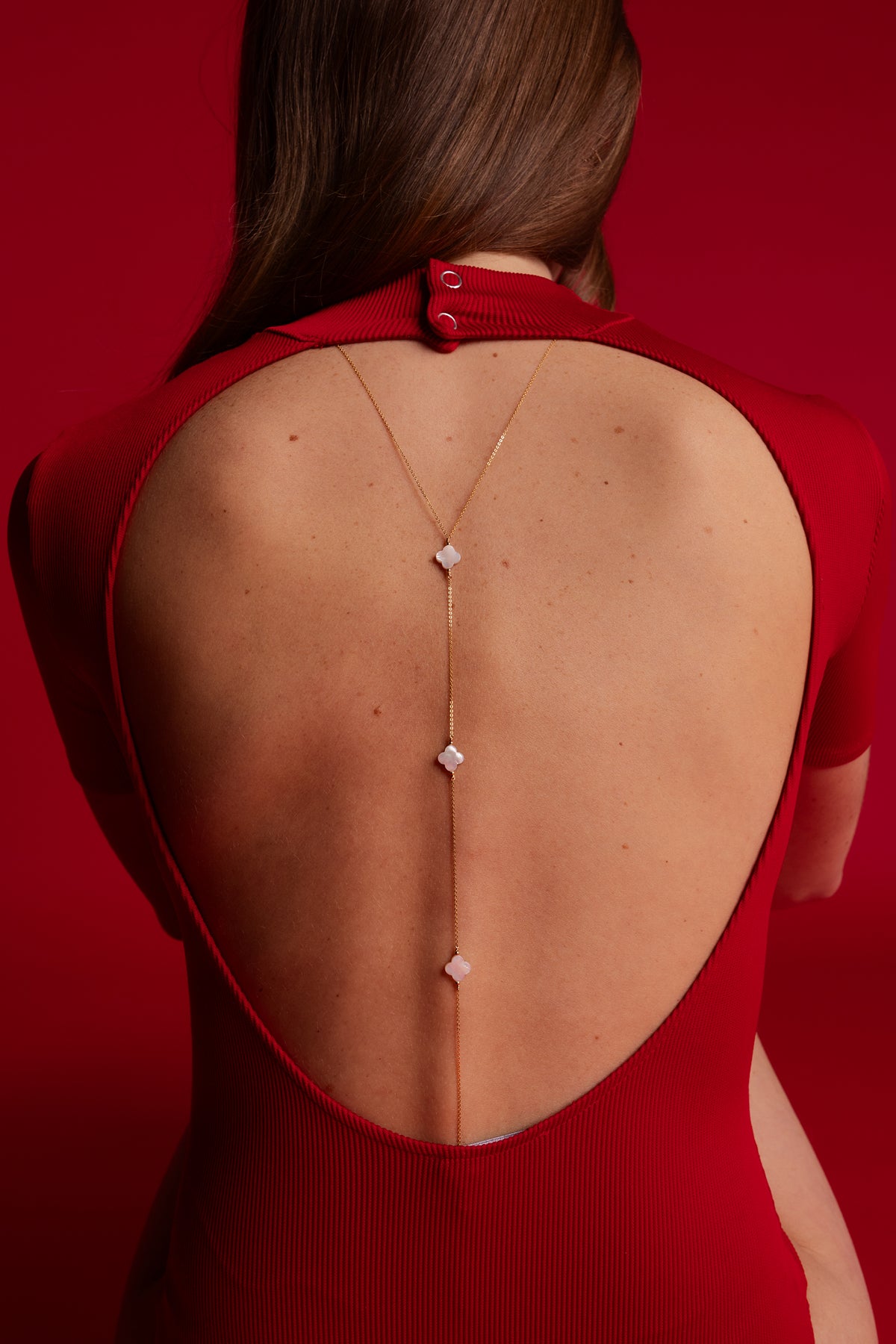 Swan body jewel - White pearl stars
