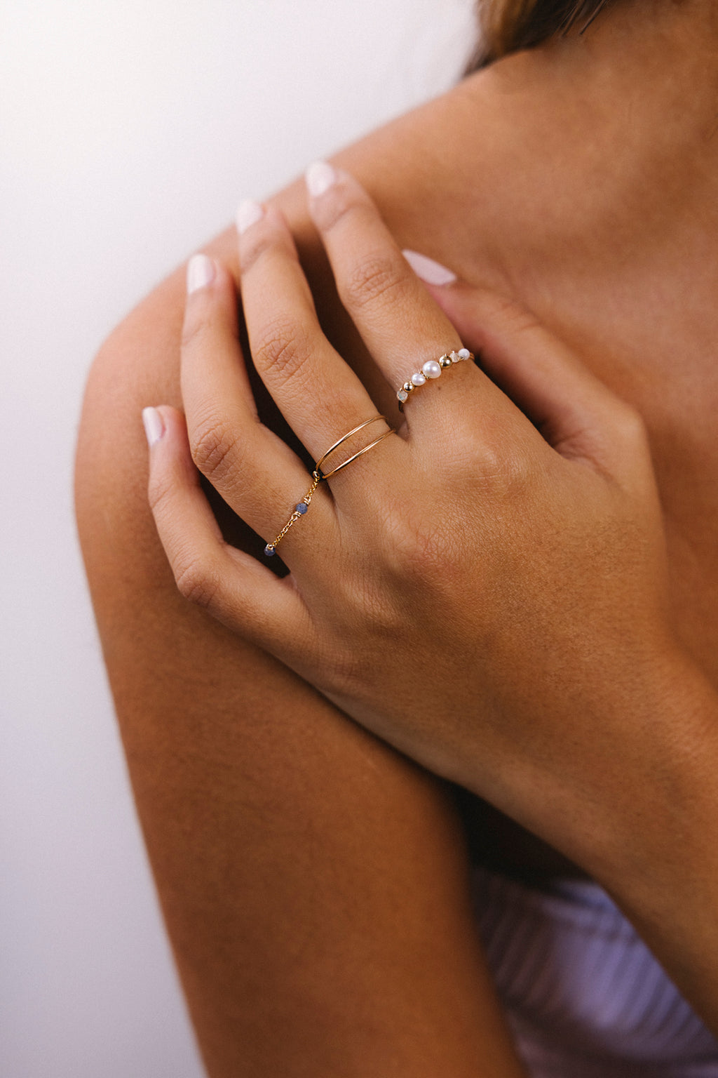 Satellite chain ring - Sapphire