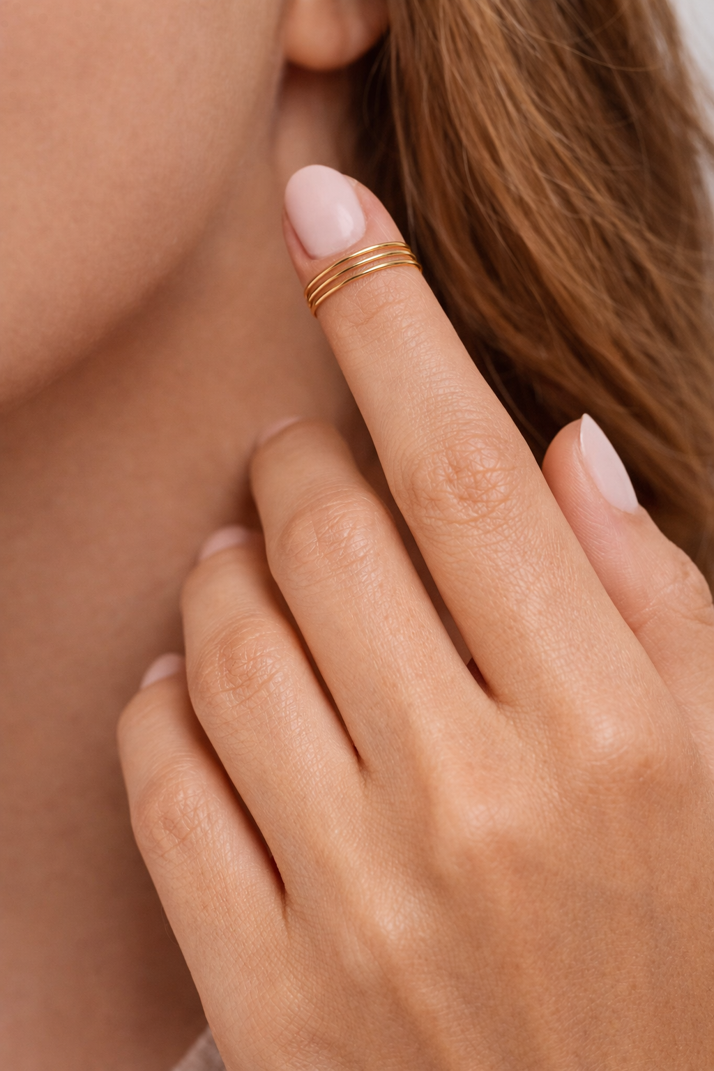 Bague phalange multirangs