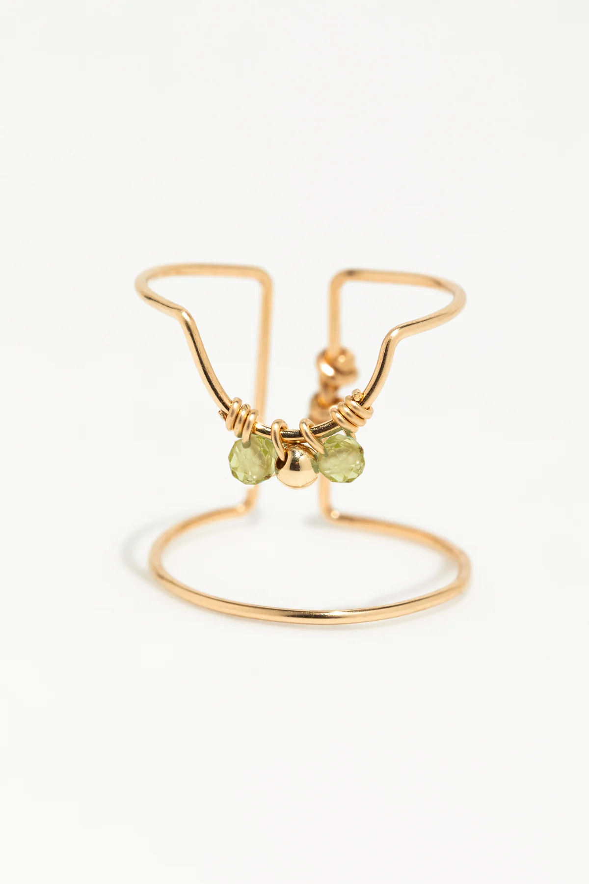 Weave Nail Ring - Peridot