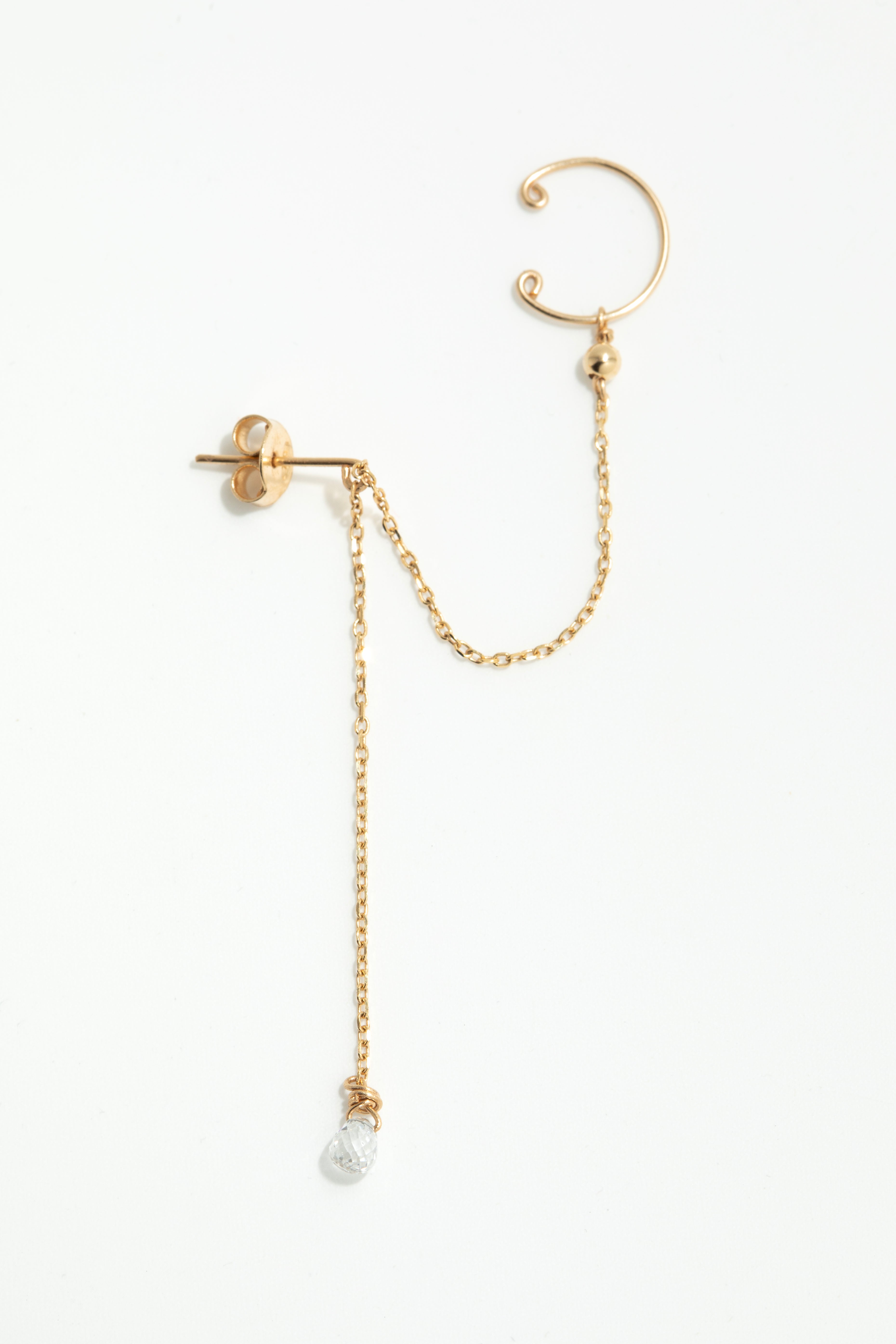Boucle d'oreille Cléa - Or 750‰ - Diamant blanc