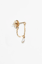Mia chain earring - 18k gold - Cultured pearl