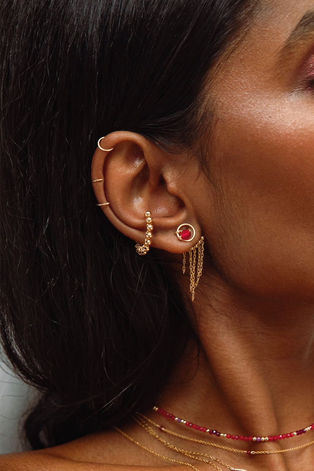 Fringe Chain Earring Back