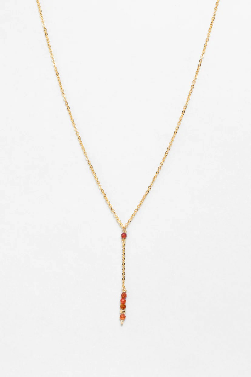 Collier long Théa - Cornaline