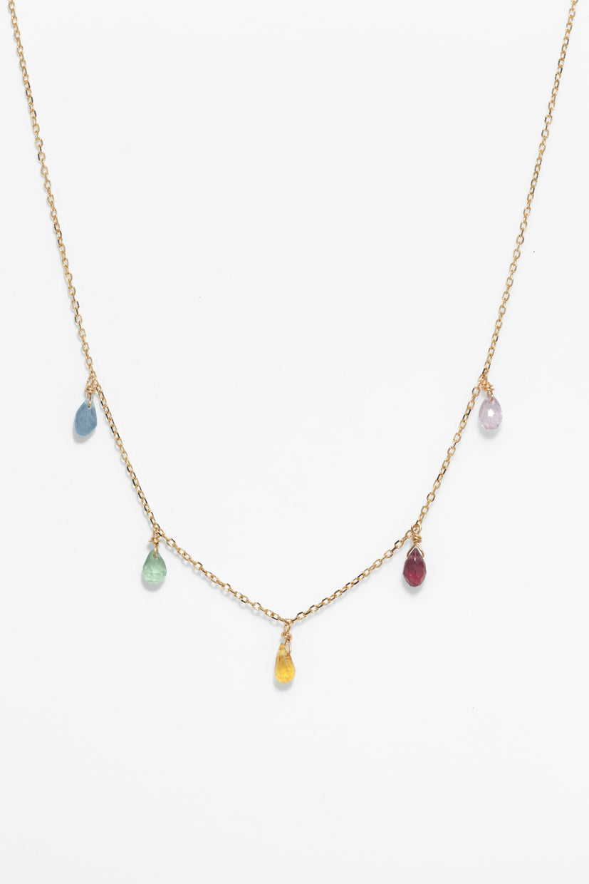 Sofia Necklace – 750‰ Gold – Multicolored Sapphire