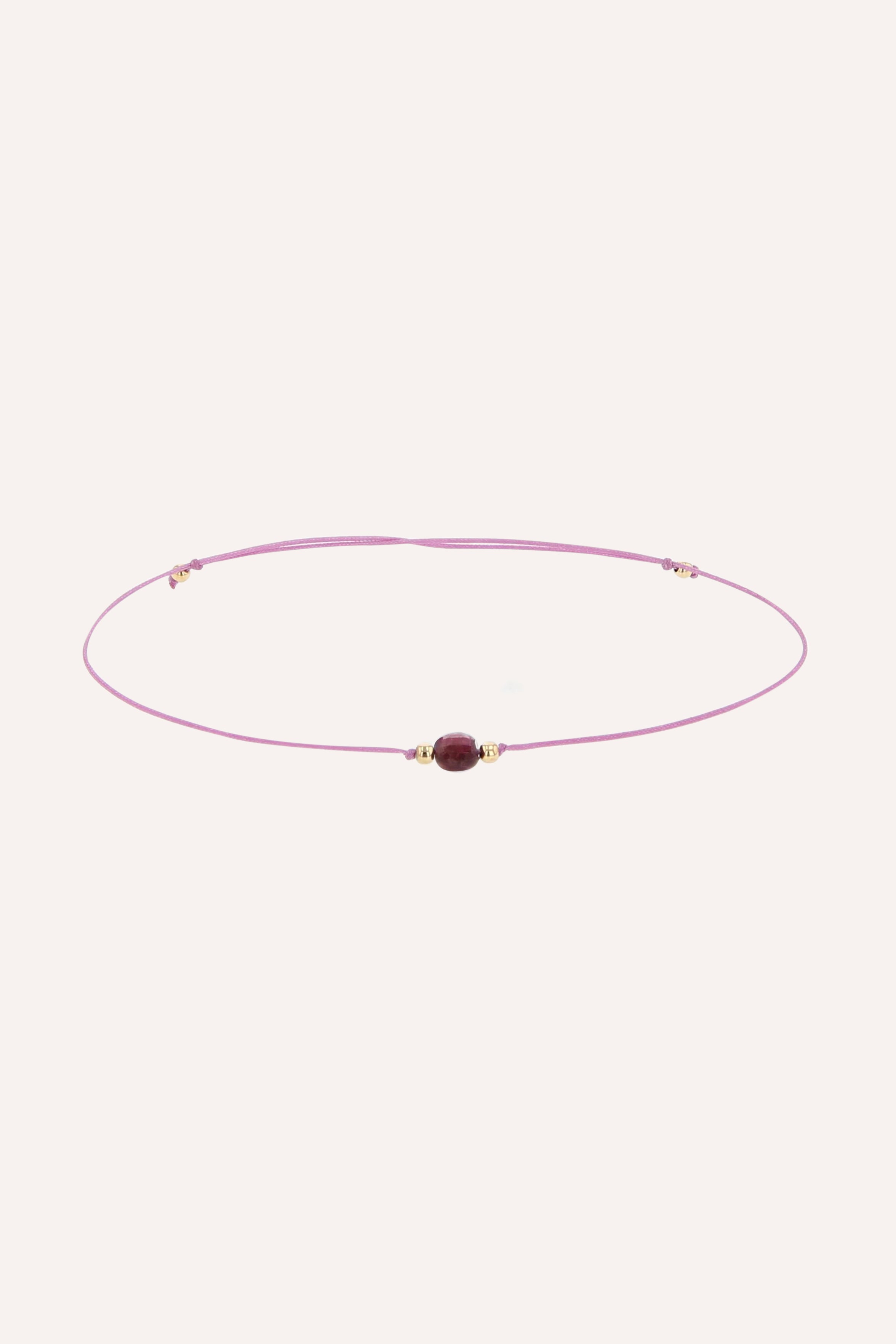 Bracelet cordon Stella - Grenat