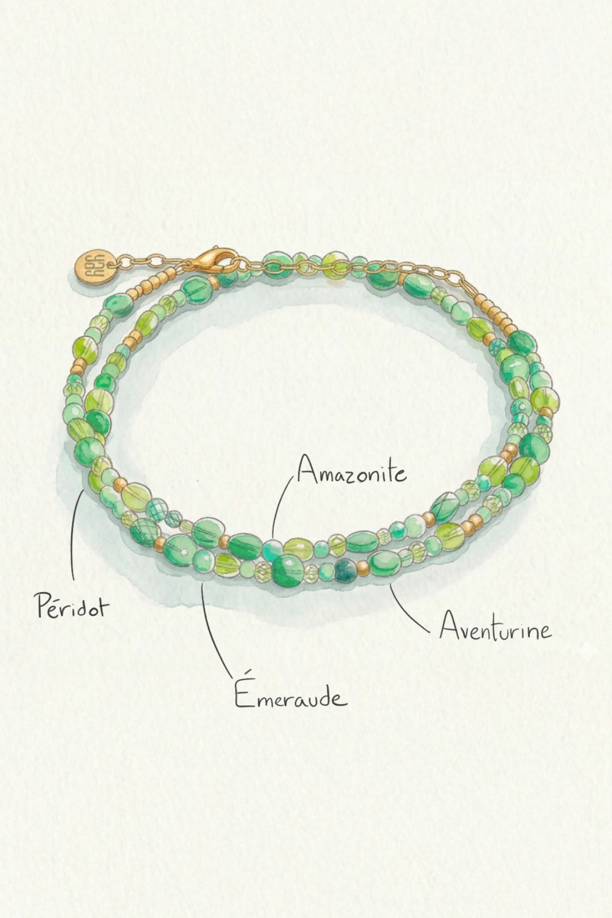 Collier Vénus - Menthe à l'eau