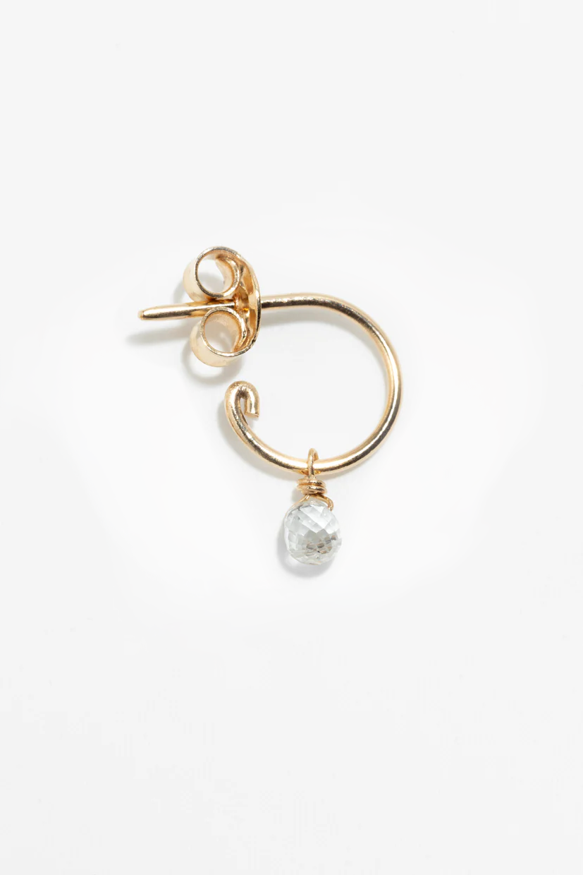 Créoles Sia - Or 750‰ - Diamant blanc