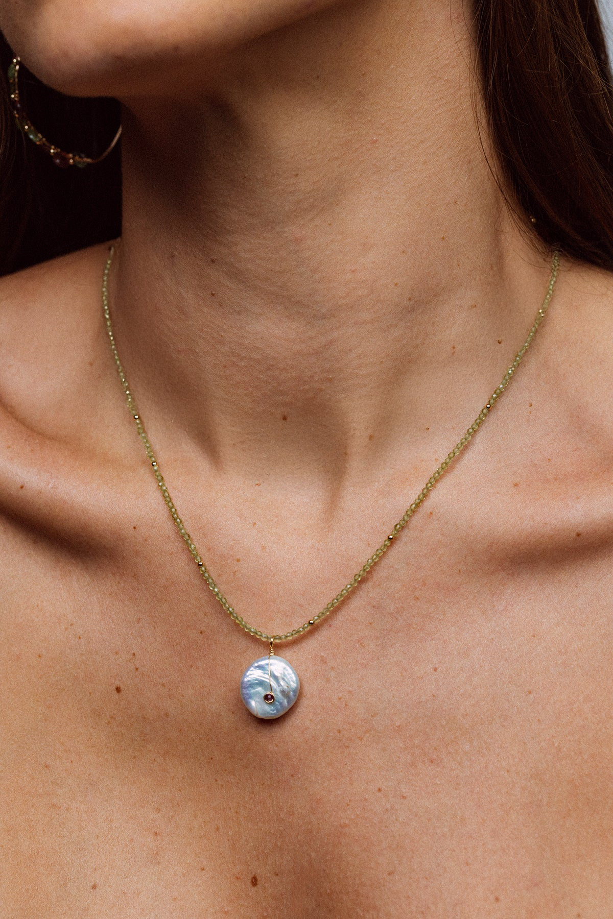 Collier Queen 40cm - Péridot
