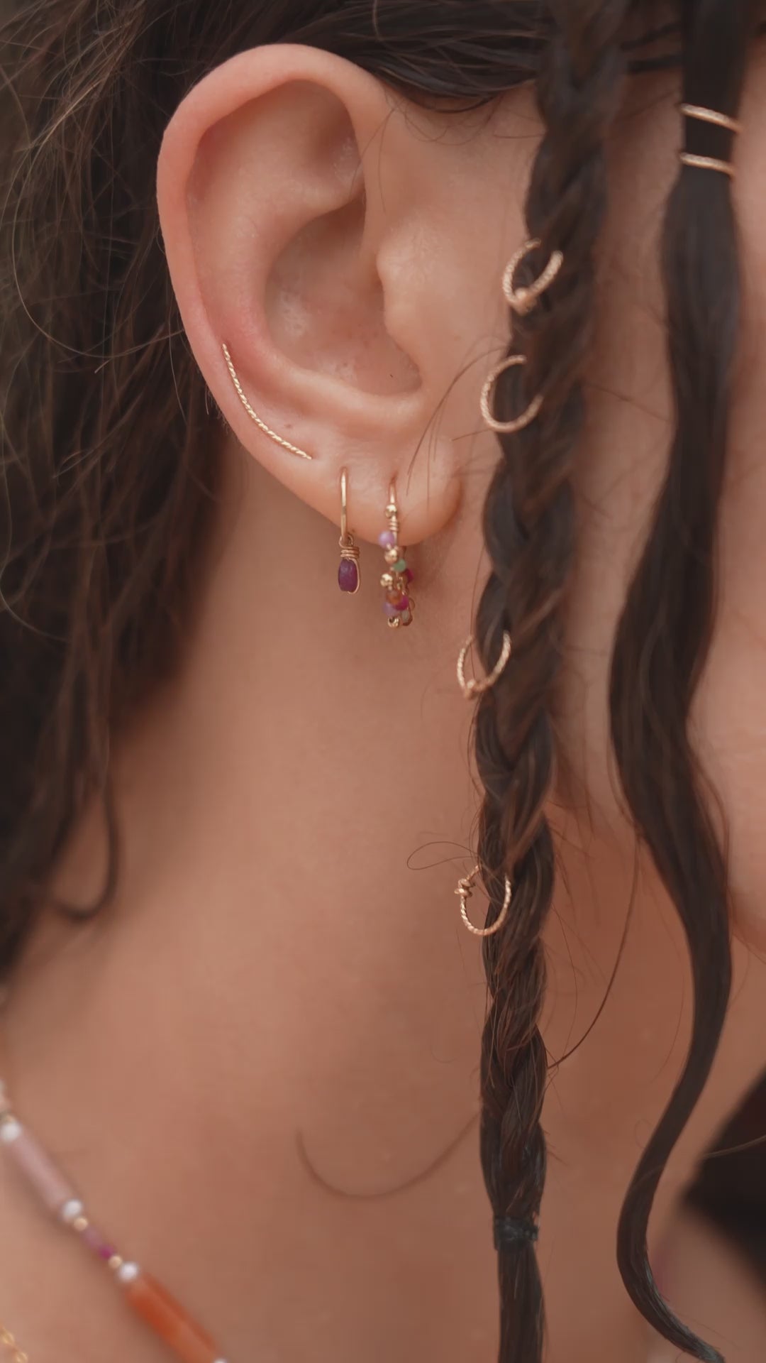 Pendentif / bijou de cheveux Éclat