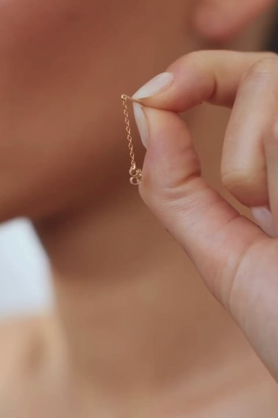 Boucles d'oreilles chaînette Essentiel