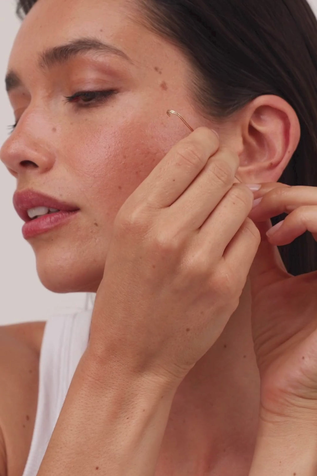 Bijou d'oreille traversant - Perle de culture