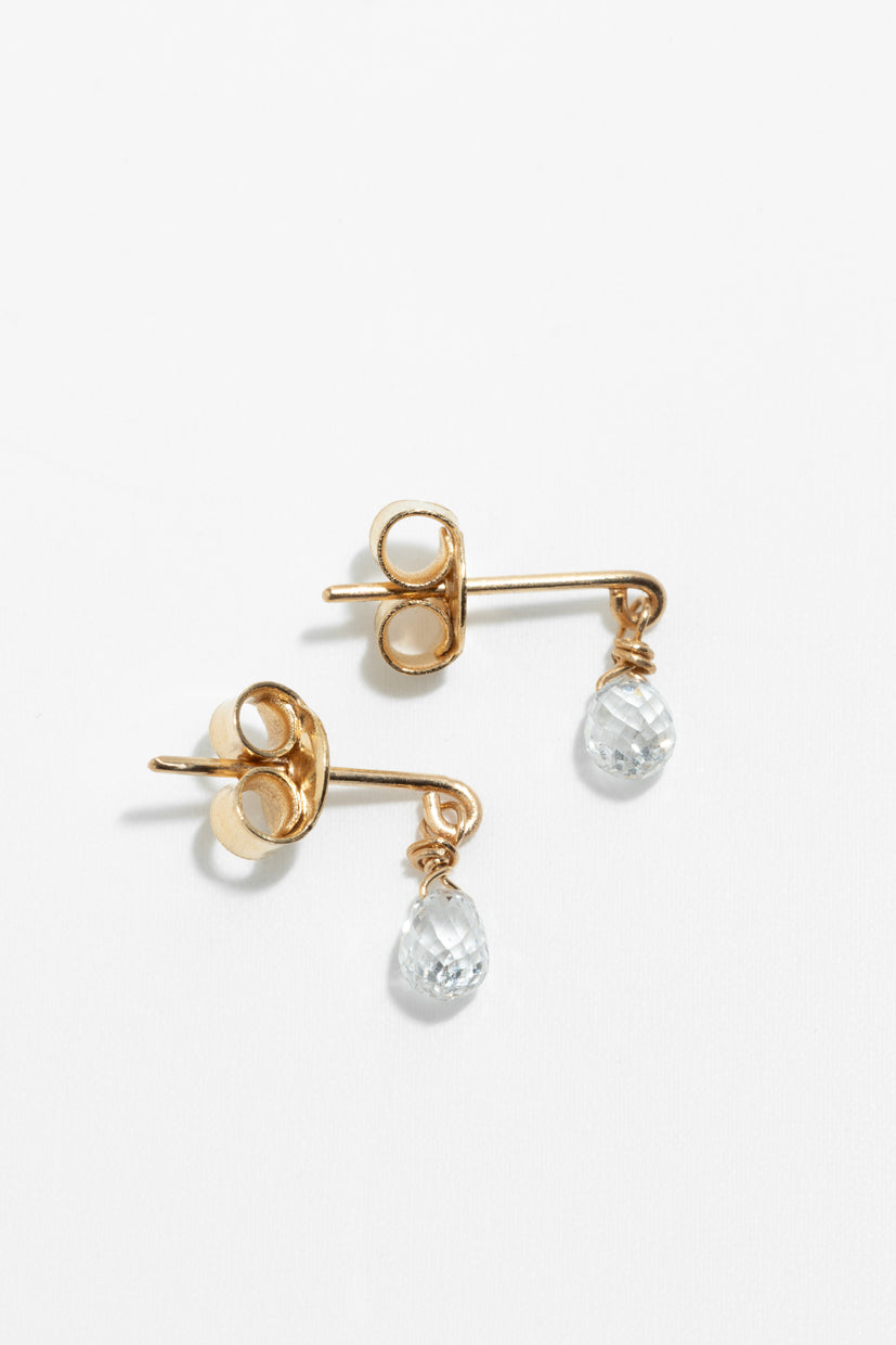 Puce pampille Mia - Or 750‰ Diamant blanc