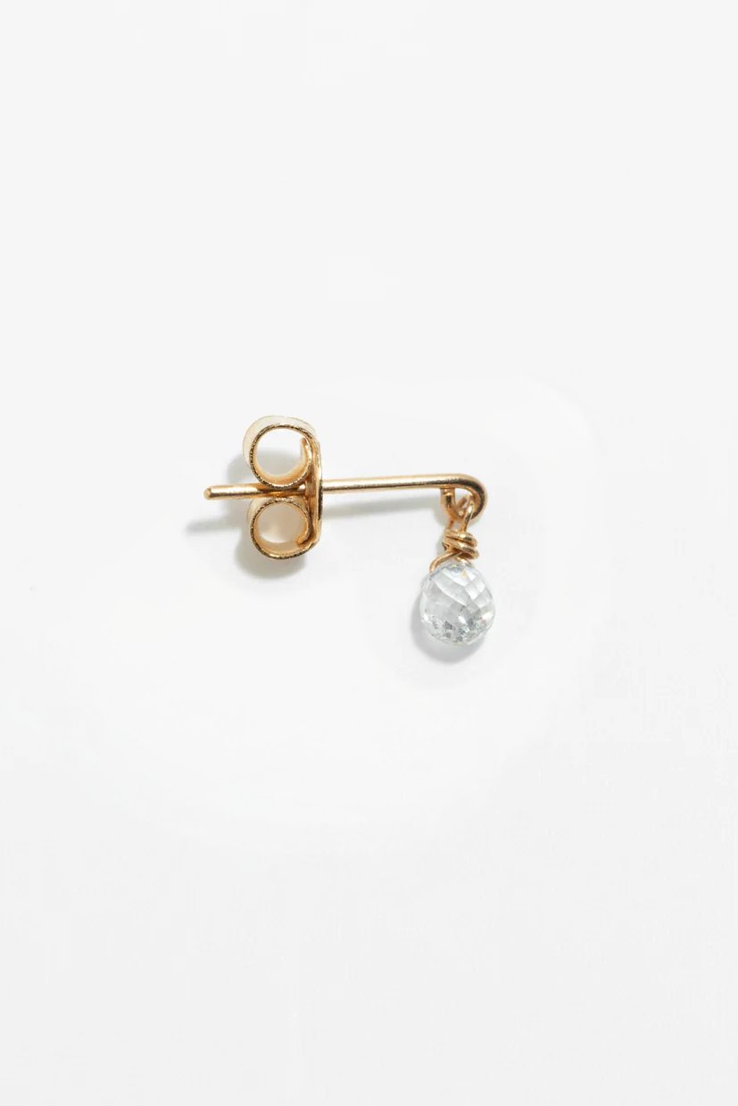 Puce pampille Mia - Or 750‰ Diamant blanc