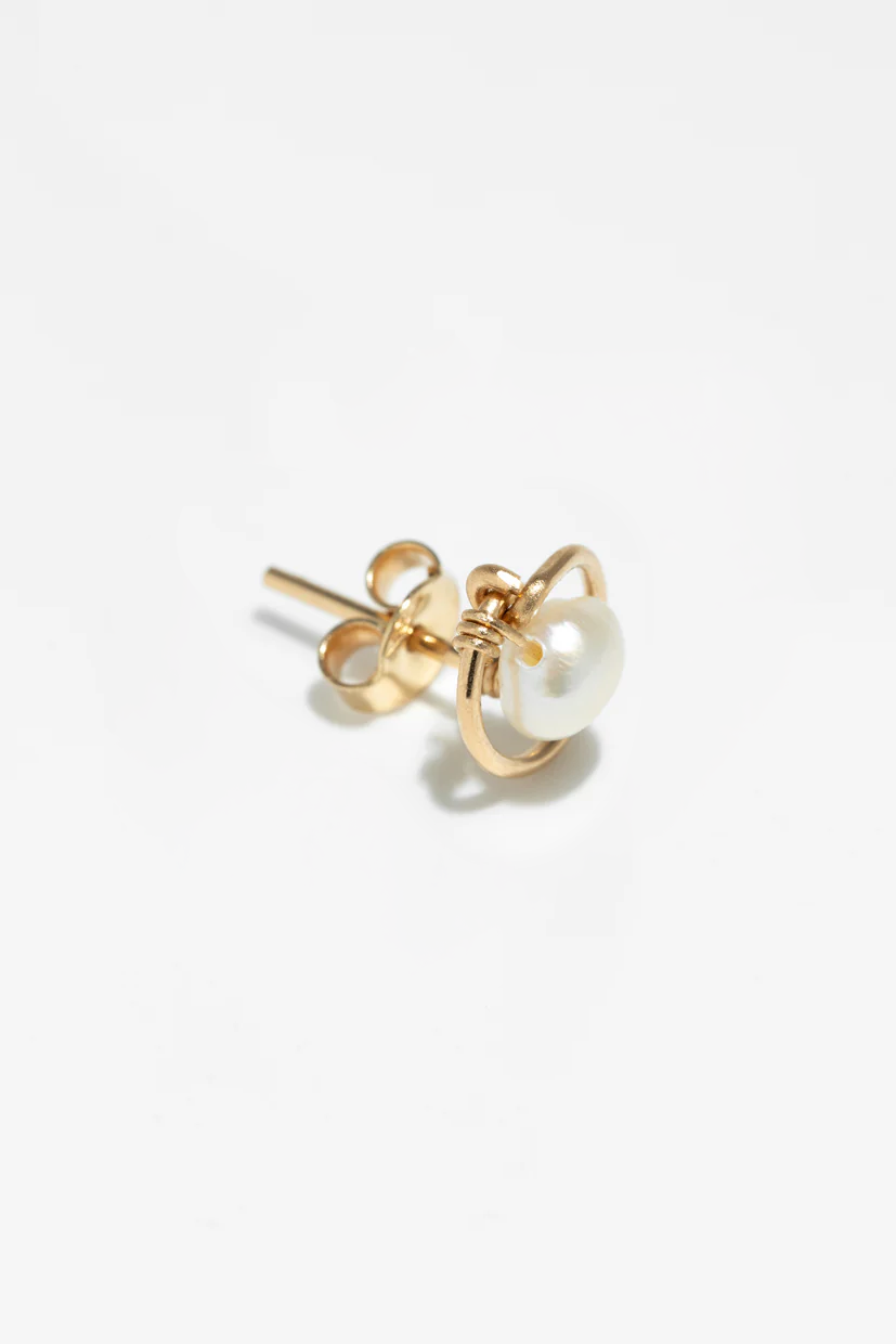 Puces Iris - Or 750‰ - Perle de culture