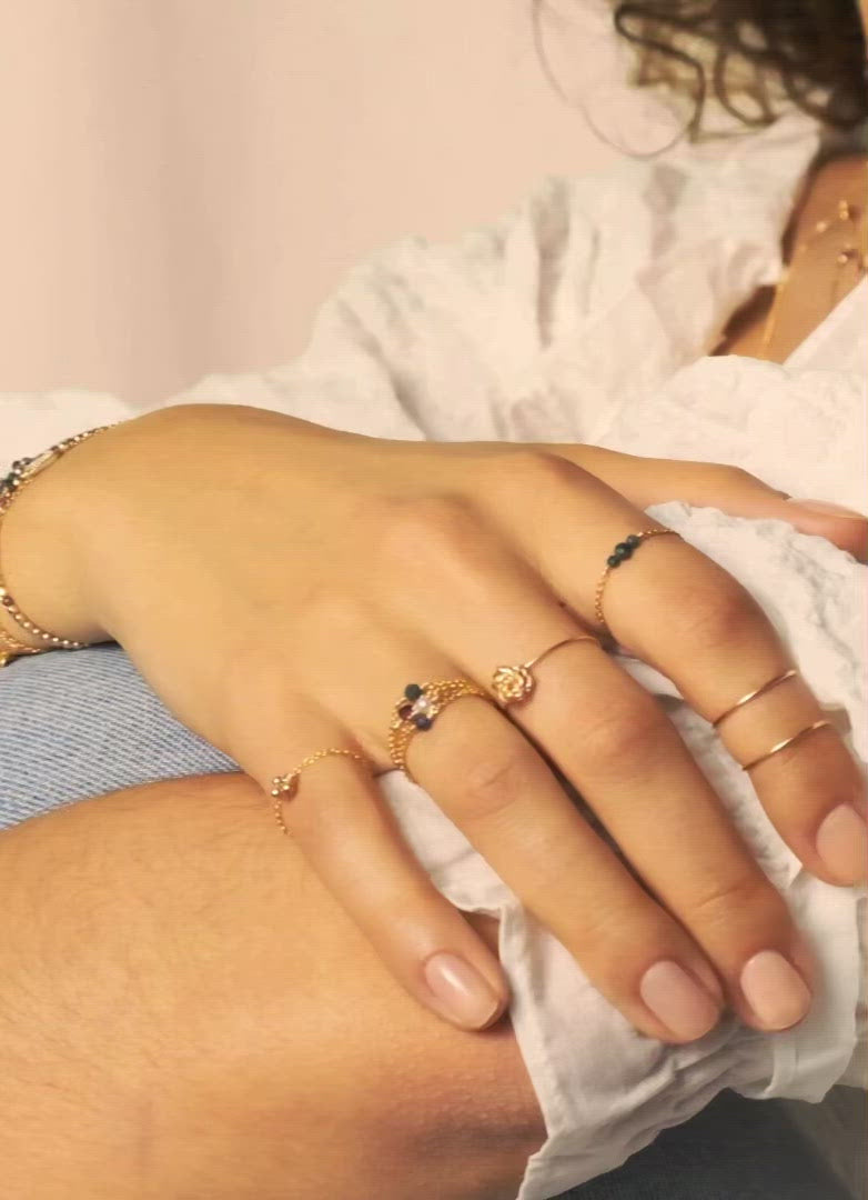 Bague chaînette Chance - Argent