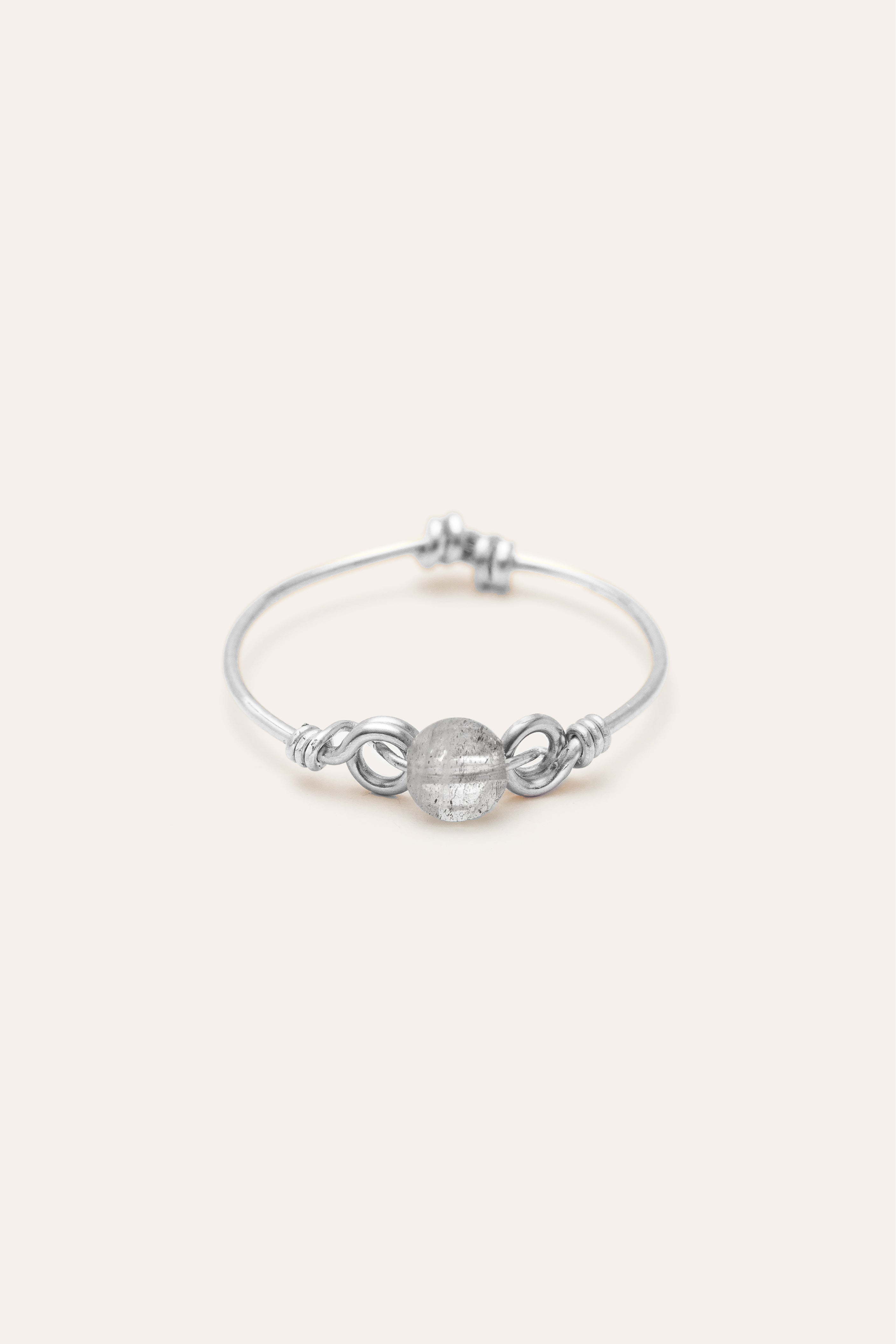 Bague Moon - Labradorite - Argent