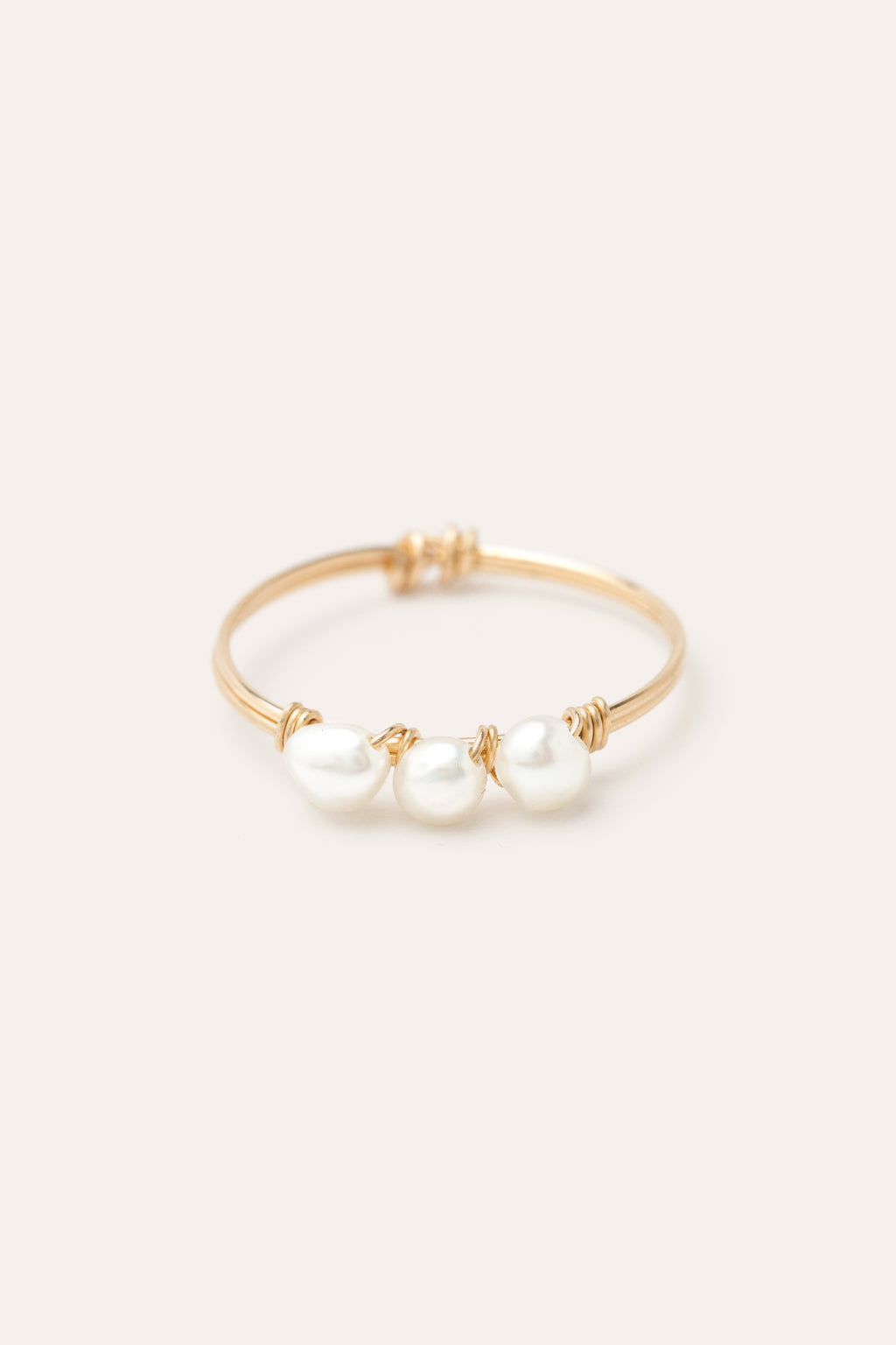 Bague en gold filled et perles de culture waterproof 