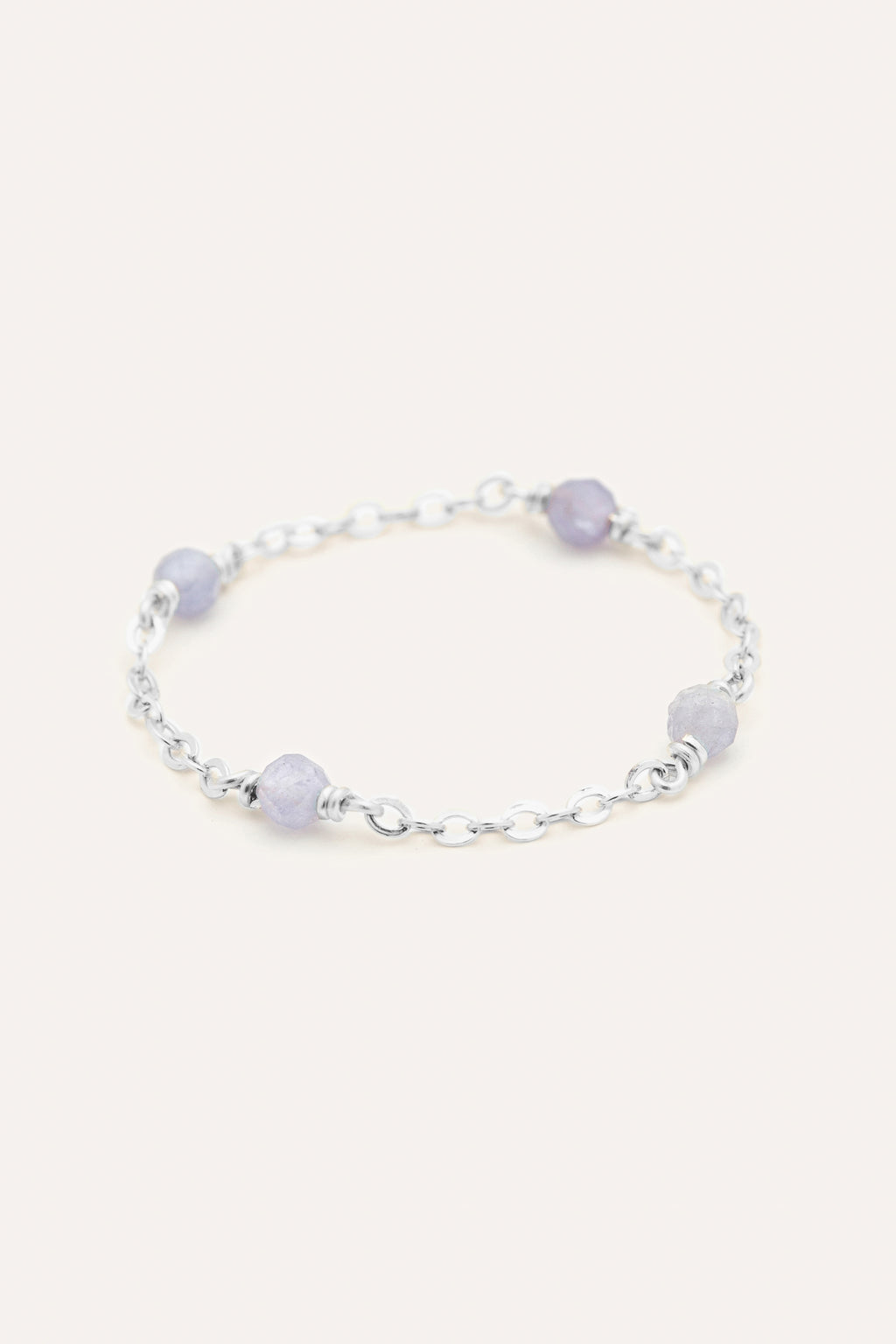 Bague chaînette Satellite - Tanzanite - Argent