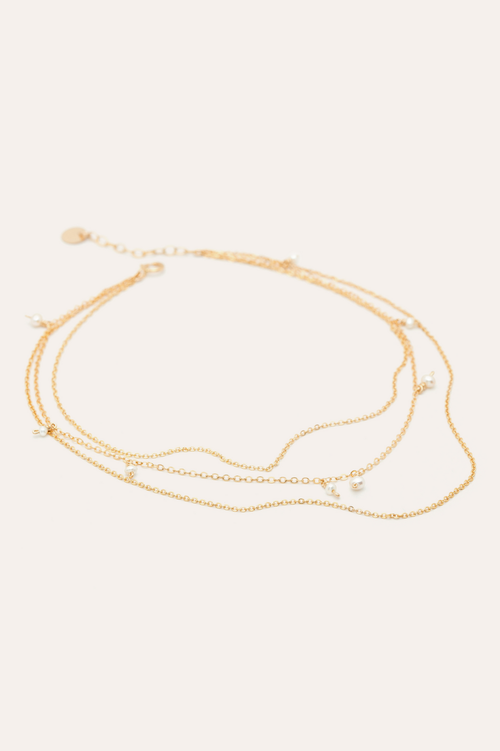 Triple ankle chain - Envolée de perles