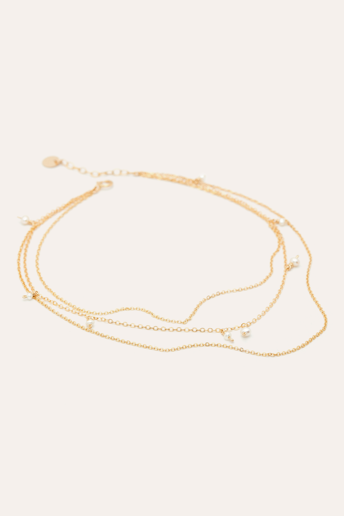 Triple ankle chain - Envolée de perles