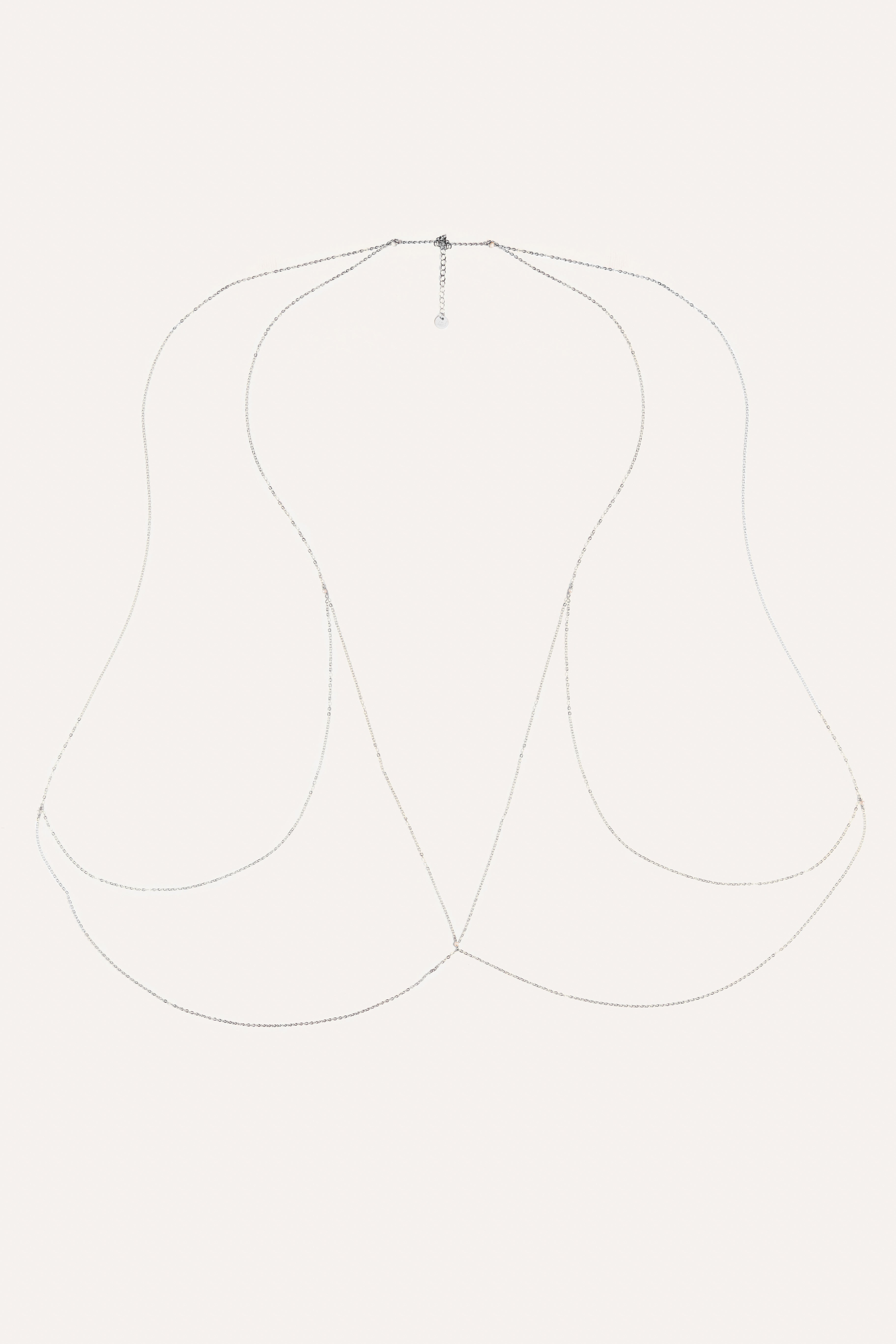 Brassière chaîne - Perles de culture - Argent