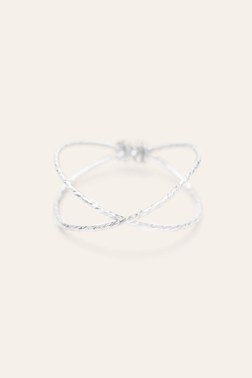 Crossed Ring Éclat - Silver