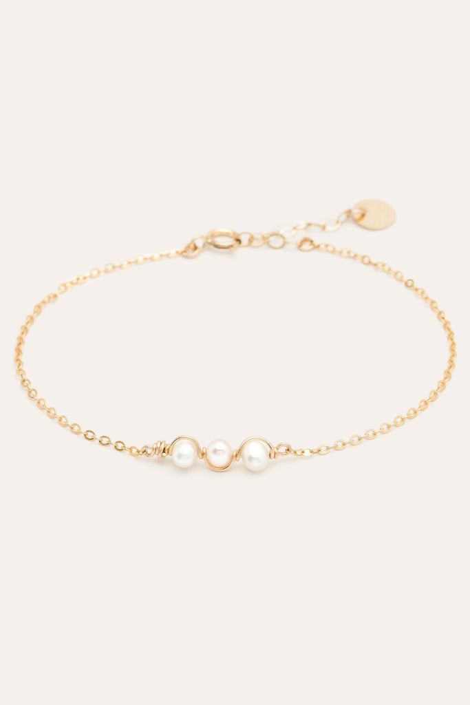 bracelet en perles de culture or, résistant à l'eau