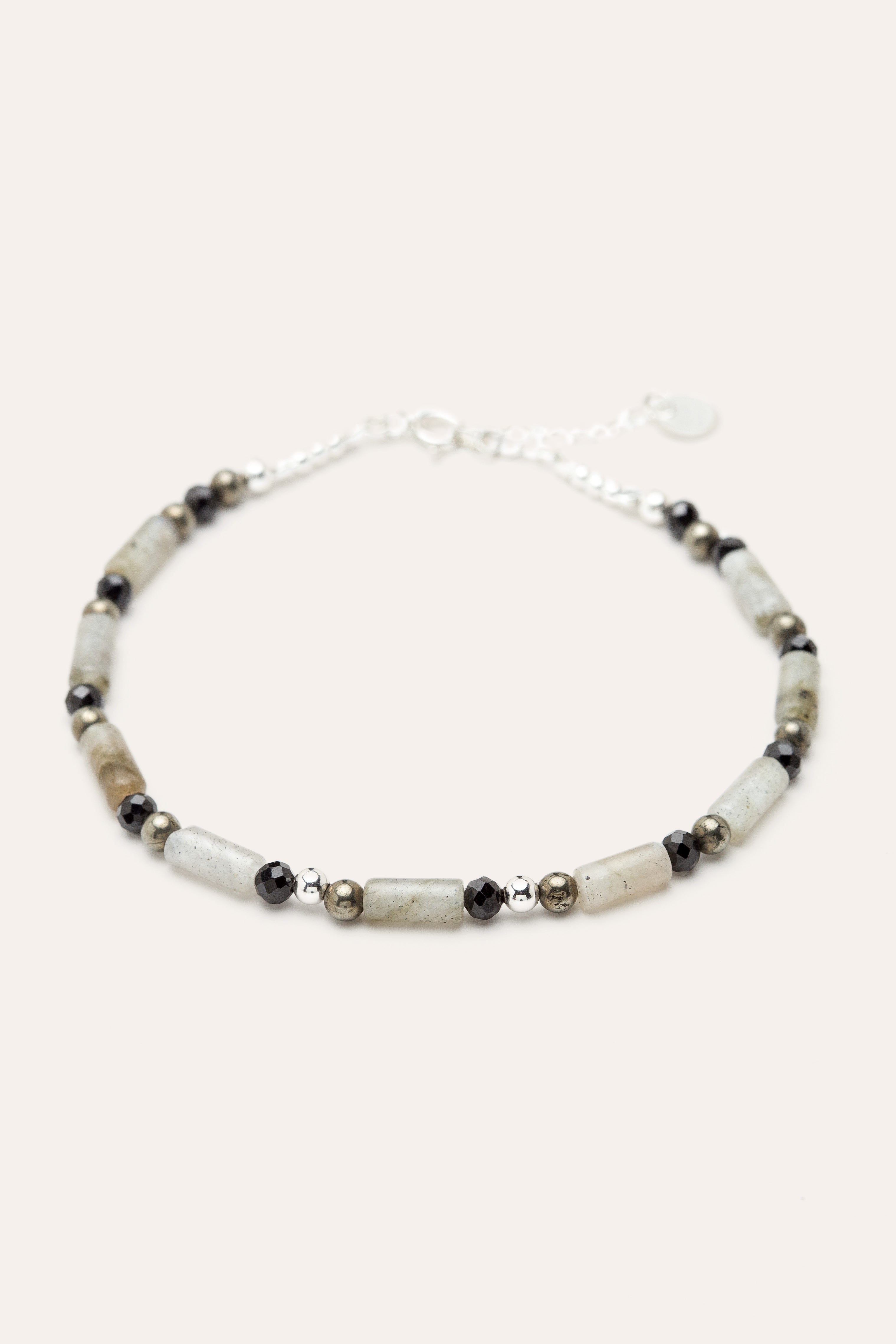 Bracelet Lamé - Pierre de Lune - Homme - Argent