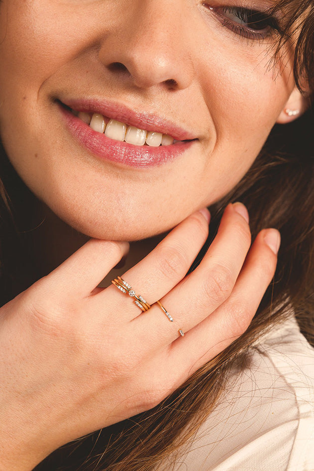 Bague solitaire en or et diamant