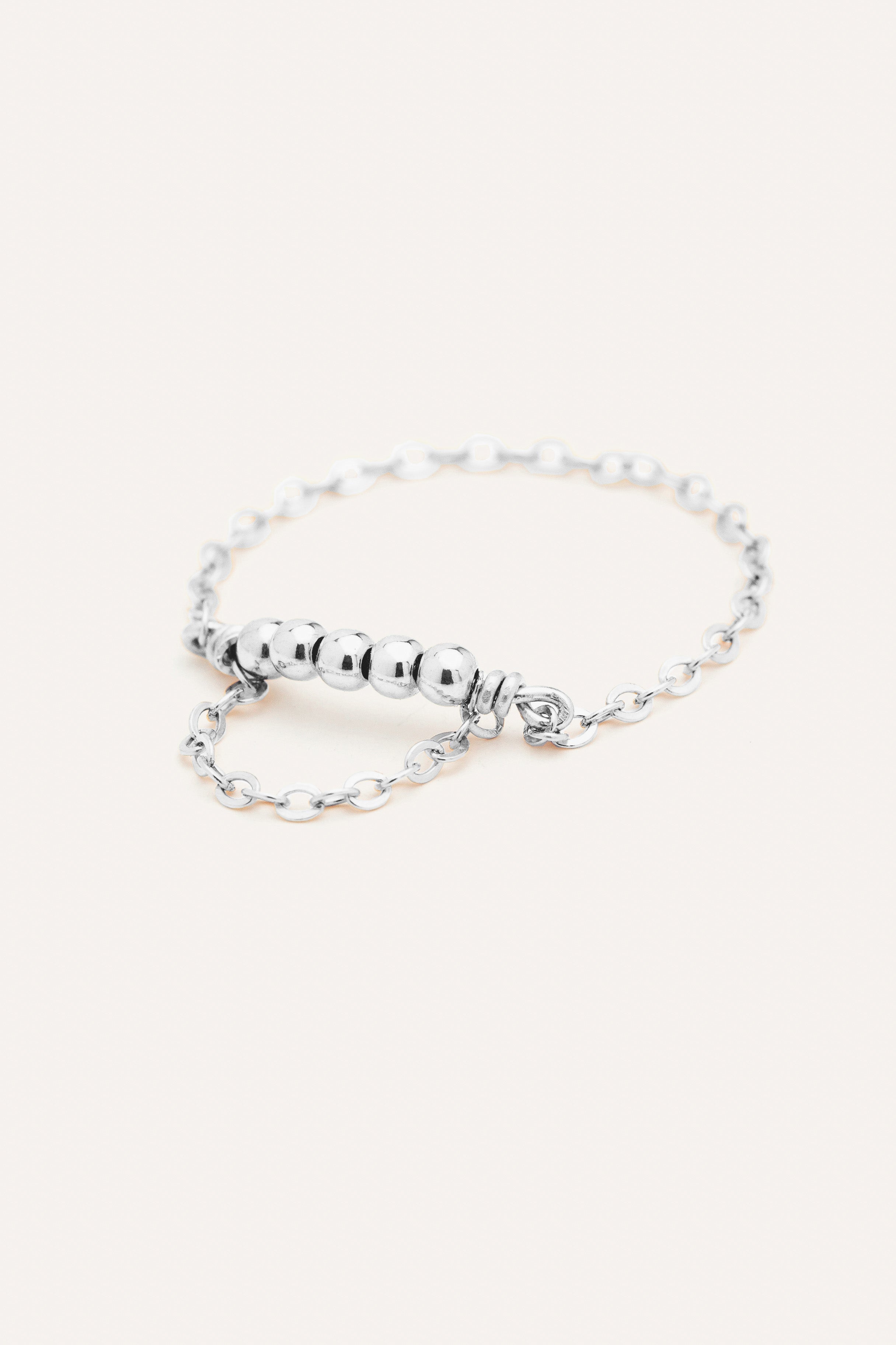 Bague chaînette - Pont de chaîne - Argent