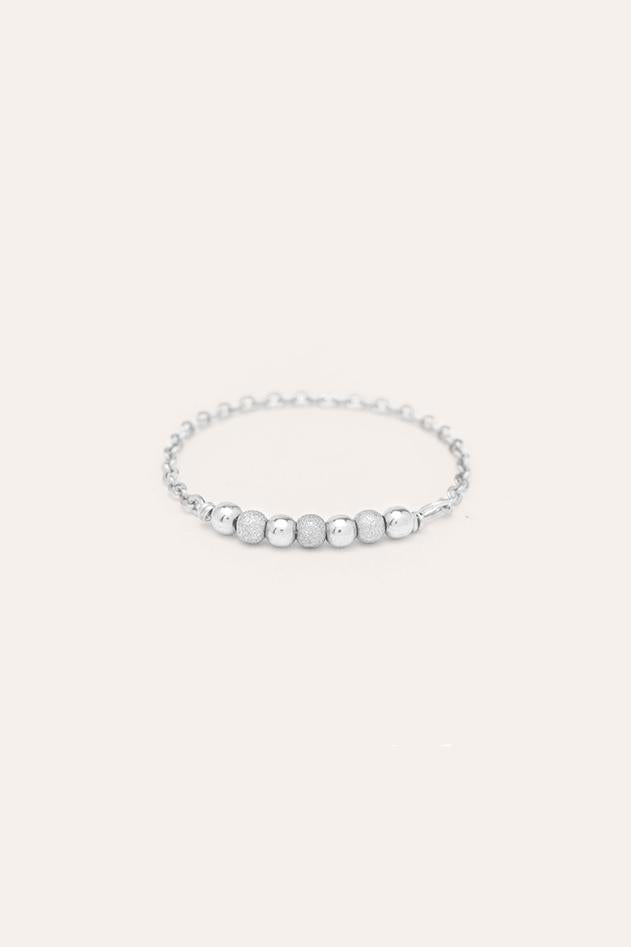 Bague chaînette Fruits d'or - Argent