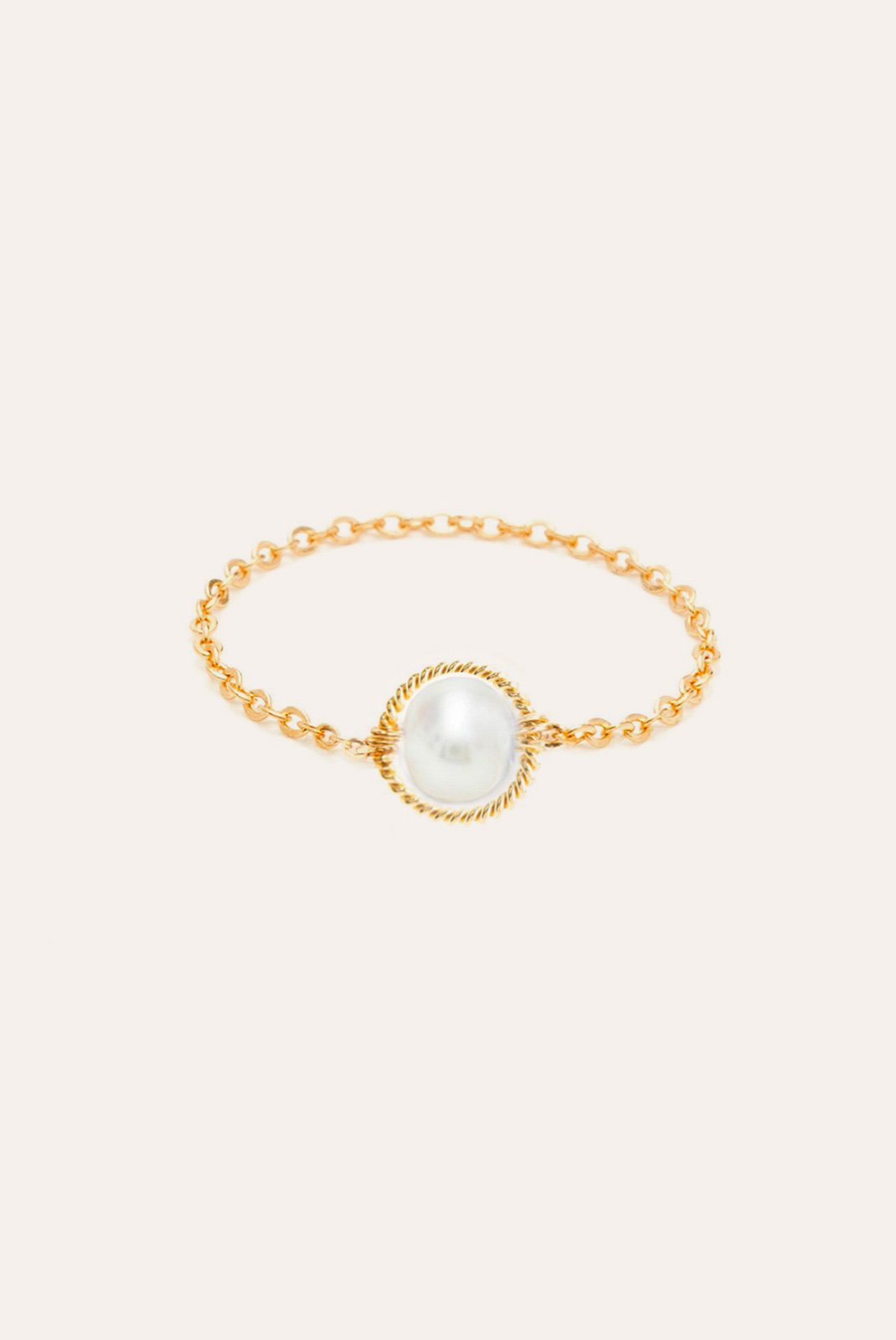 Bague chaînette Swan - Perle de culture