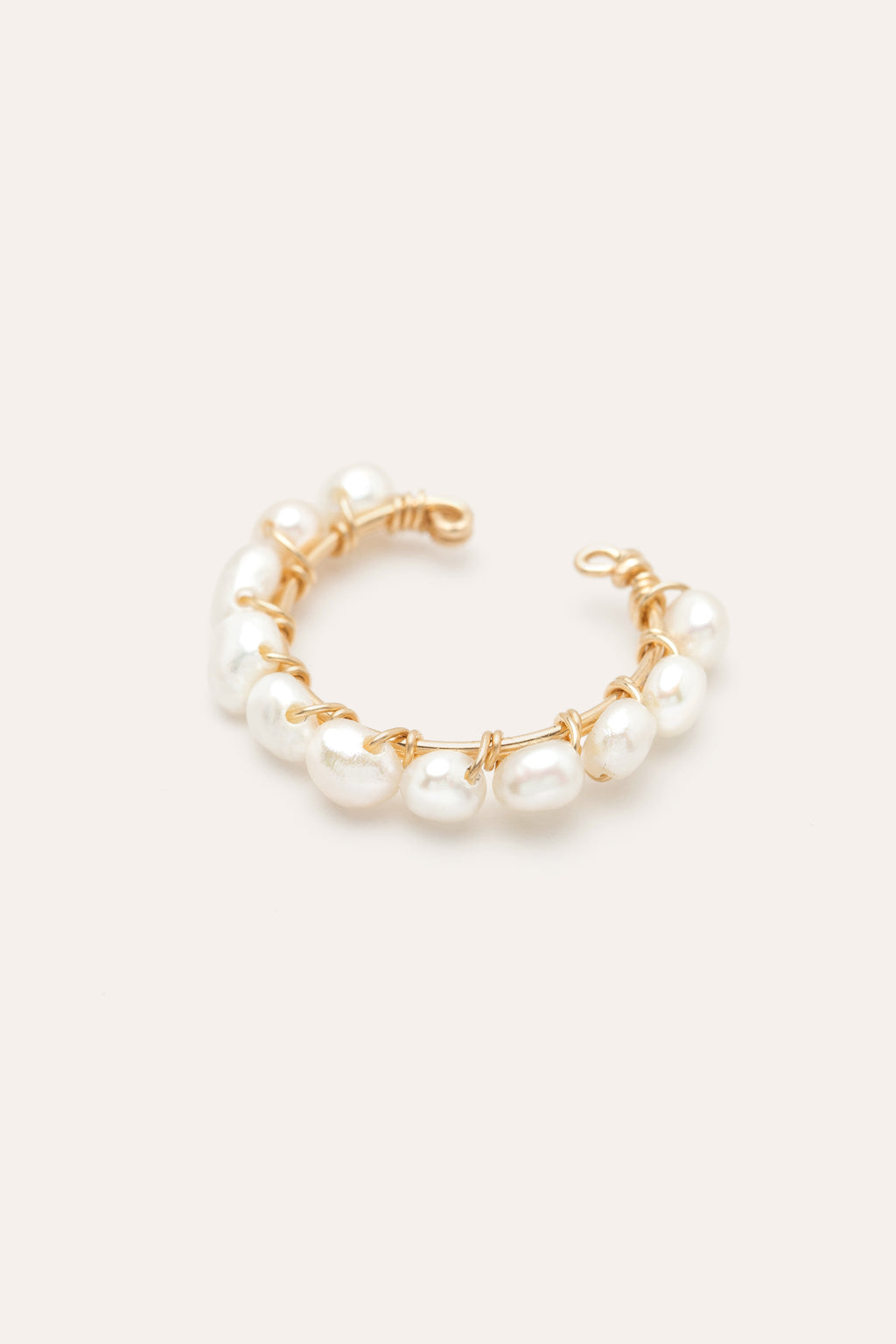 ear cuff perles de culture et gold filled