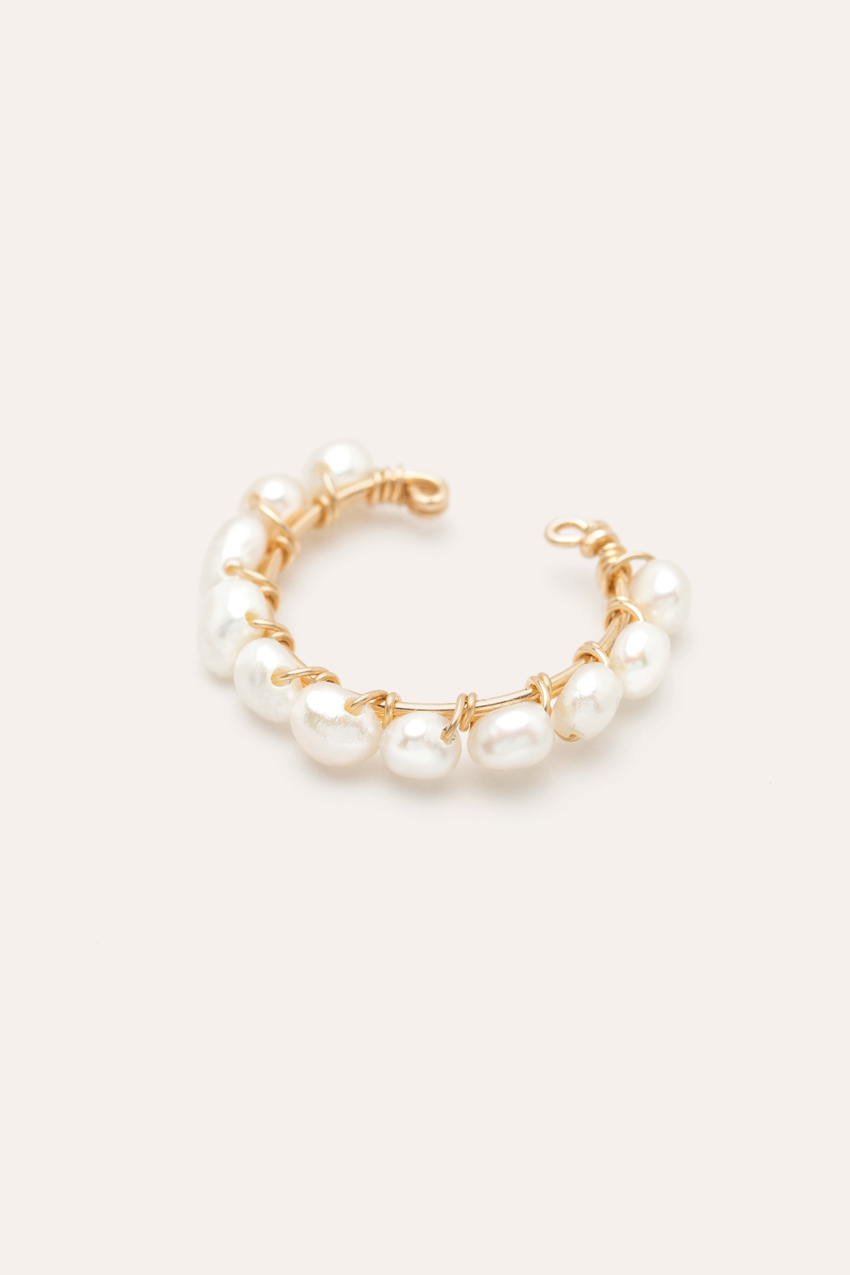 ear cuff perles de culture et gold filled