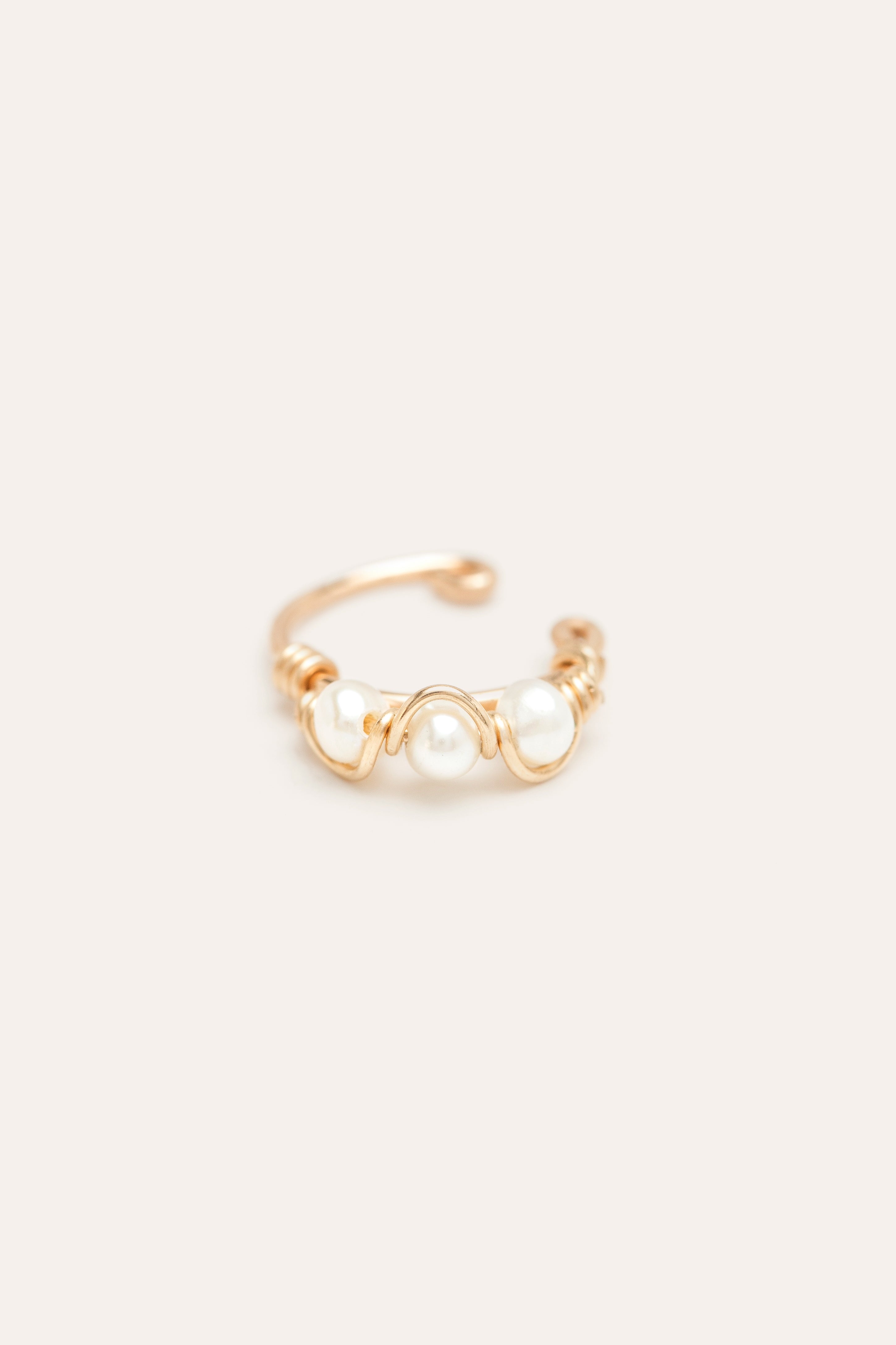 Faux piercing Vague - Perles de culture