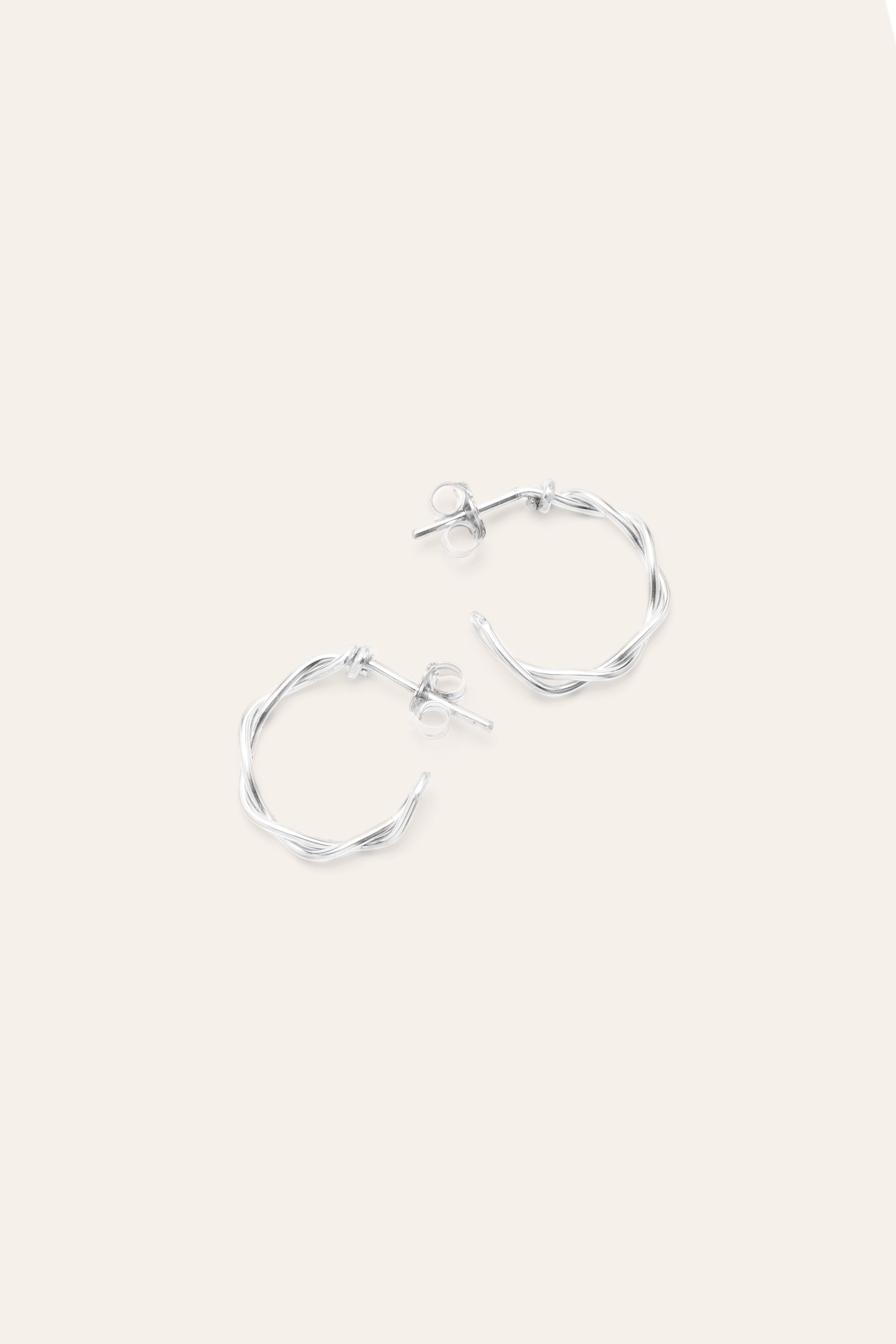 Mini créoles Torsade - Argent