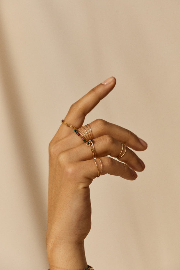 Bague double Éclat phalange