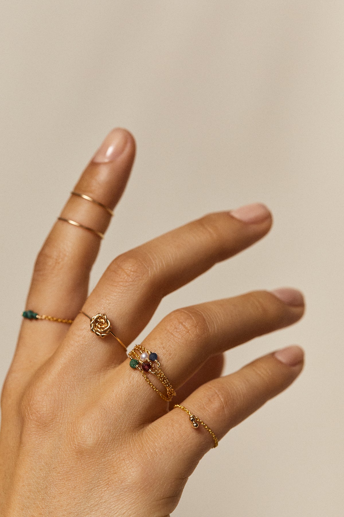 Bague chaînette Chance - Argent
